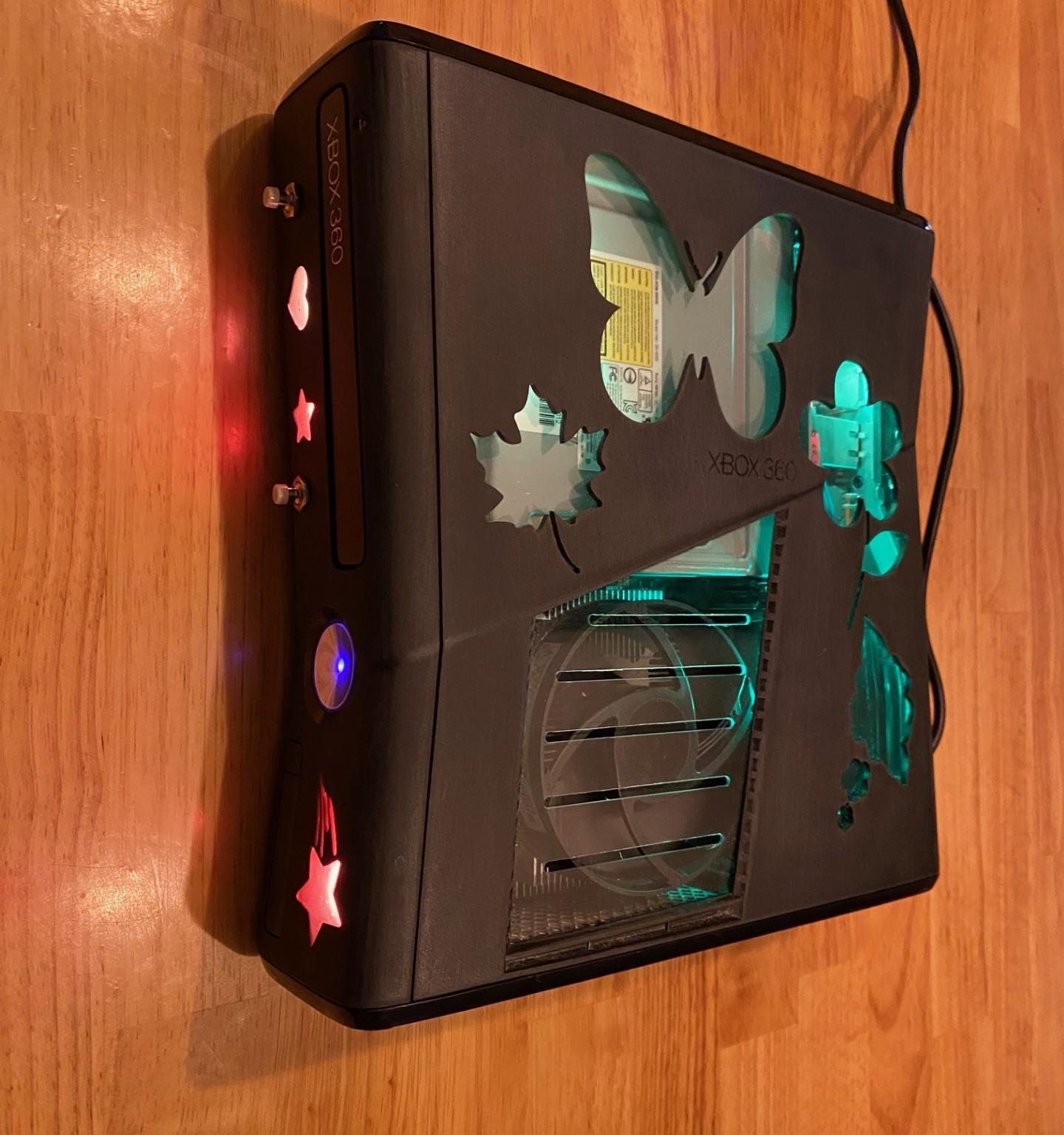 RGH3 Xbox 360 Slim - CASE MODS - Girl themed