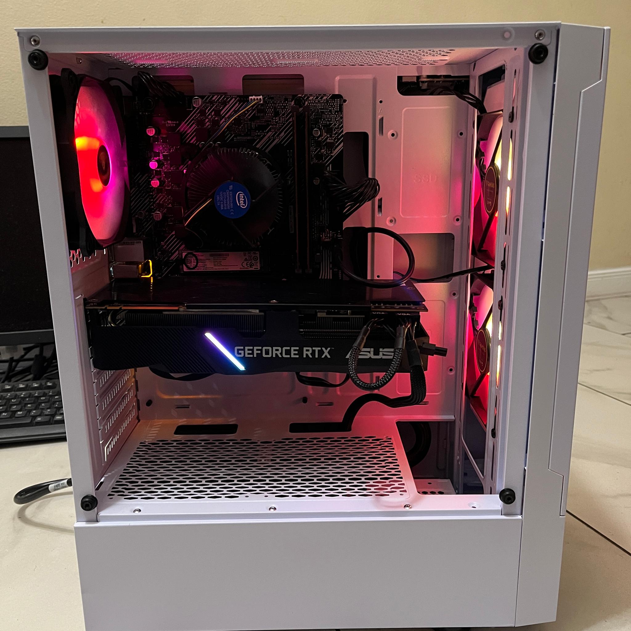 🟠🔥NVIDIA RTX 2080, Intel i5-10400, 16GB RAM, 870 GB Storage, High Performance RGB Gaming PC 🖥️