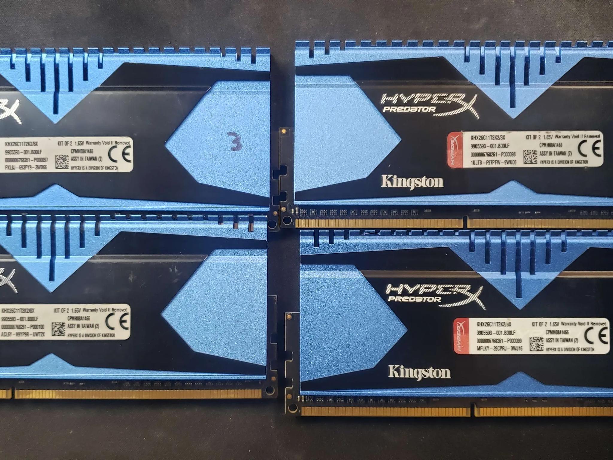 DDR3 4x4GB 2666MHz C11 Kingston HyperX Predator