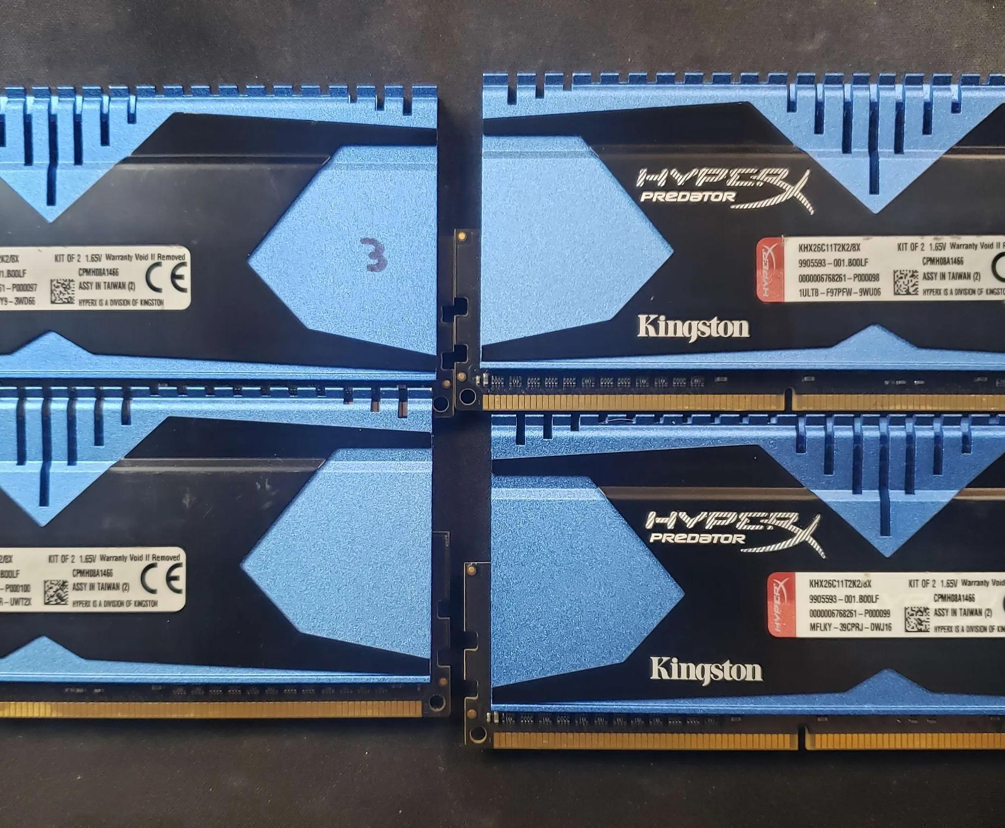 DDR3 4x4GB 2666MHz C11 Kingston HyperX Predator
