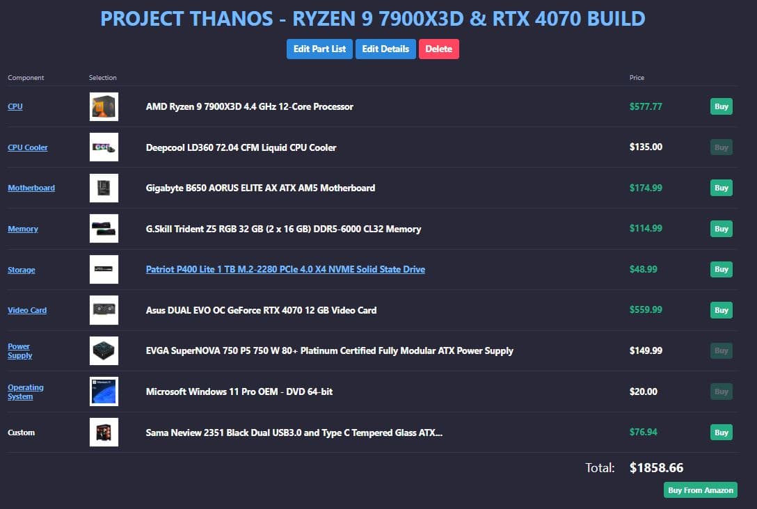 **PROJECT THANOS** - Ryzen 9 7900X3D & RTX 4070 GAMING PC / WORK STATION *BRAND NEW IN BOX* $1799