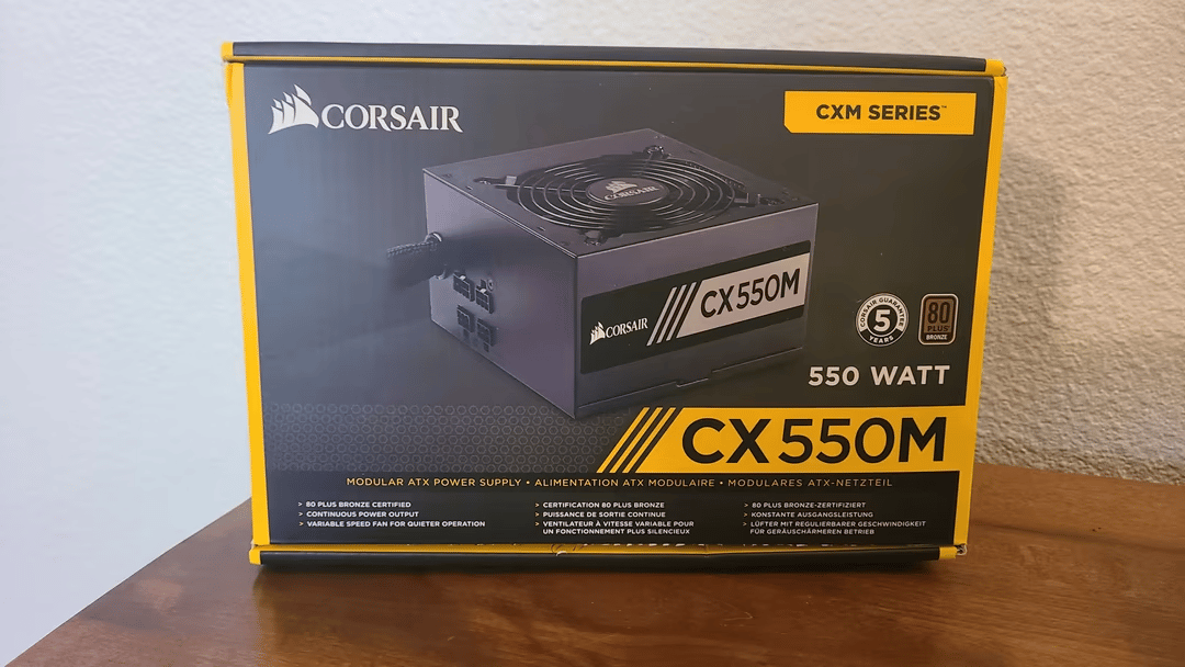 Corsair CX550M 80 plus bronze ATX semi-modular CXM series Power Supply