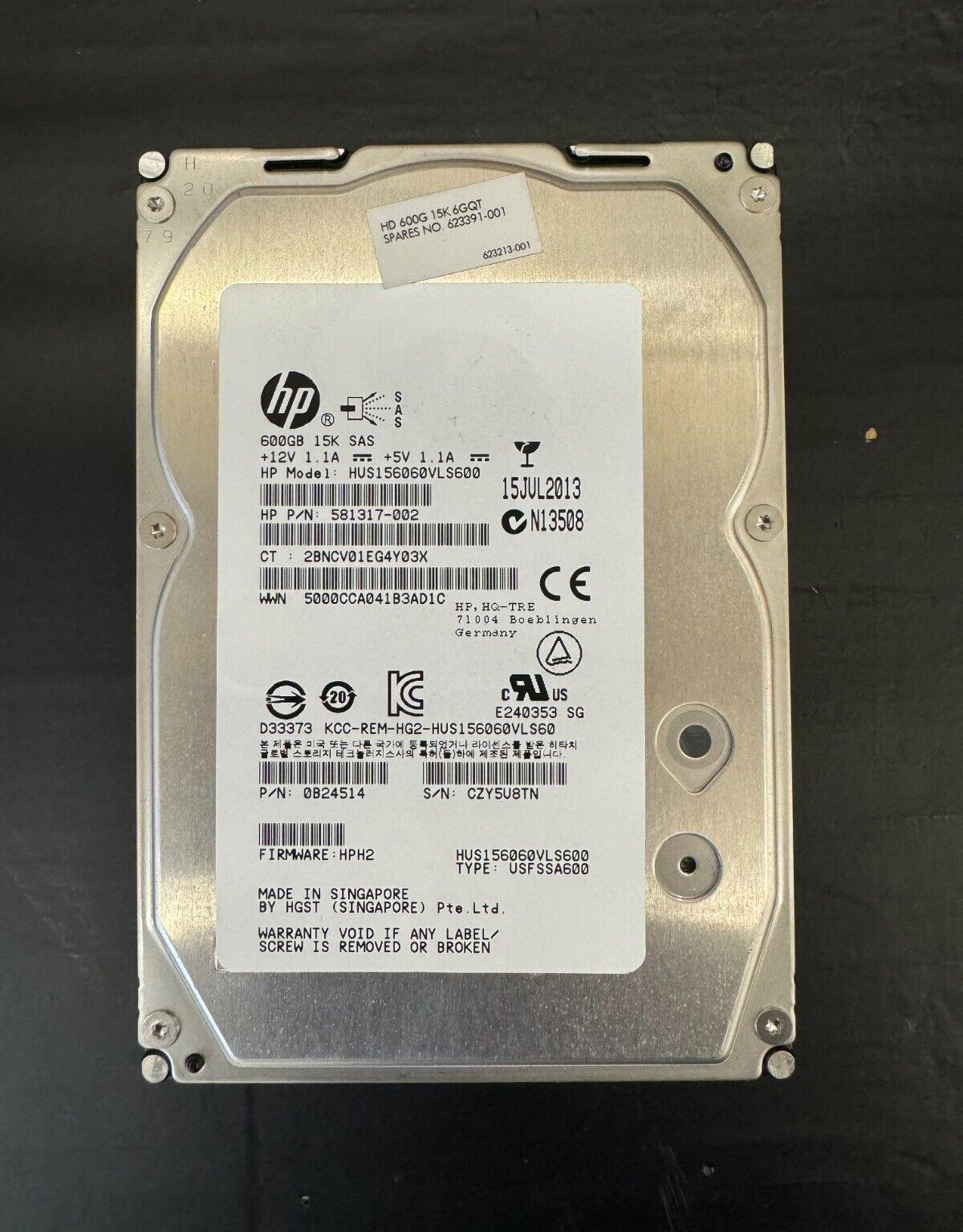 HP 600GB 7200RPM 3.5" SAS 12Gbps Hard Drive HDD