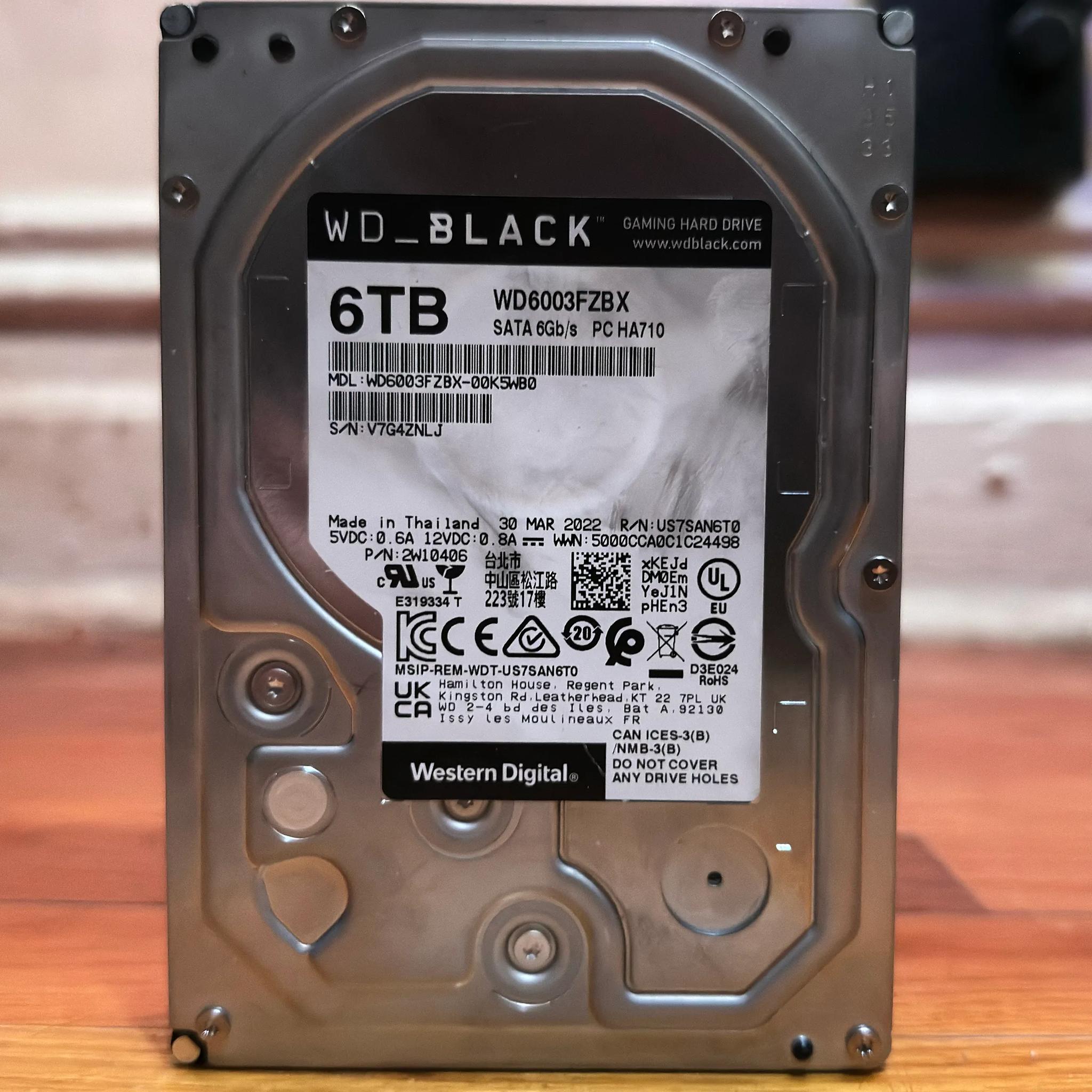 WD_BLACK 6TB GAMING HD 7200RPM- USED