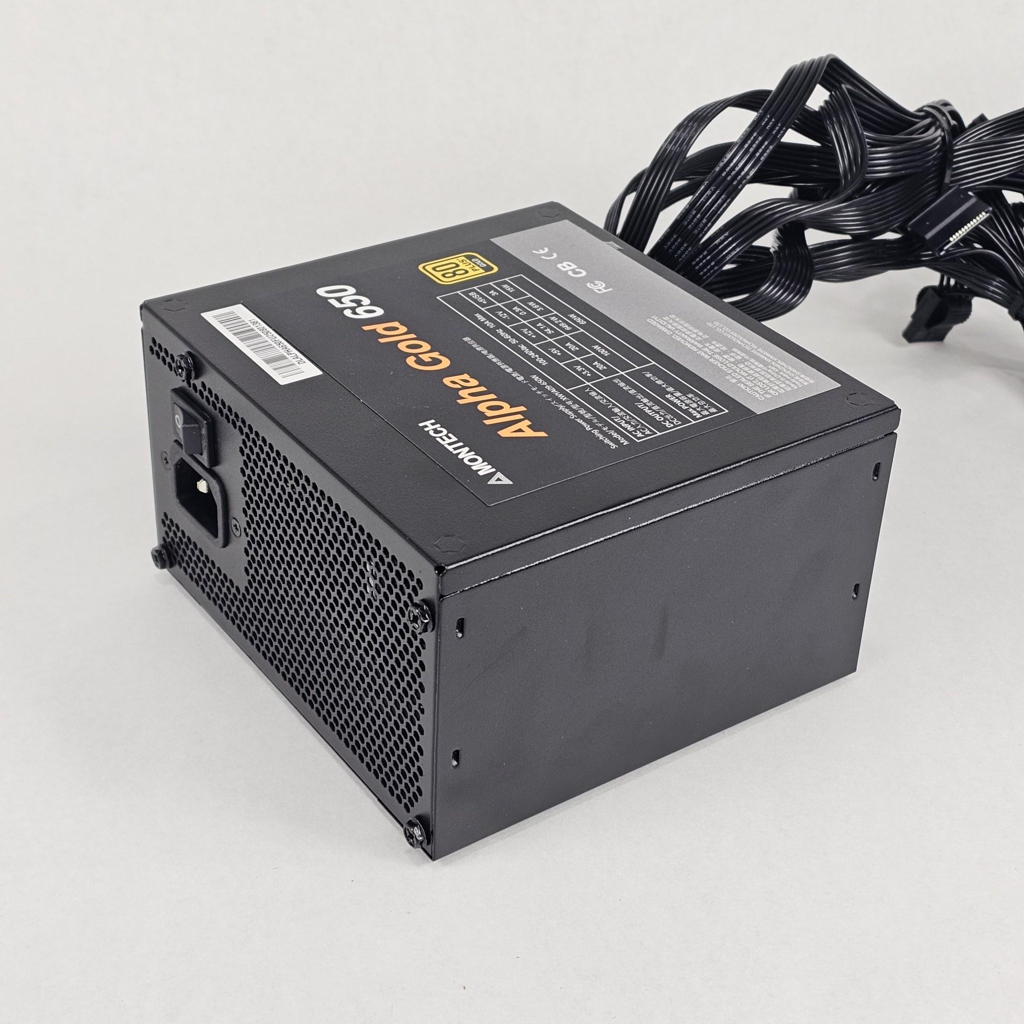 650 Watt PSU Montech Alpha Gold 650 Power Supply