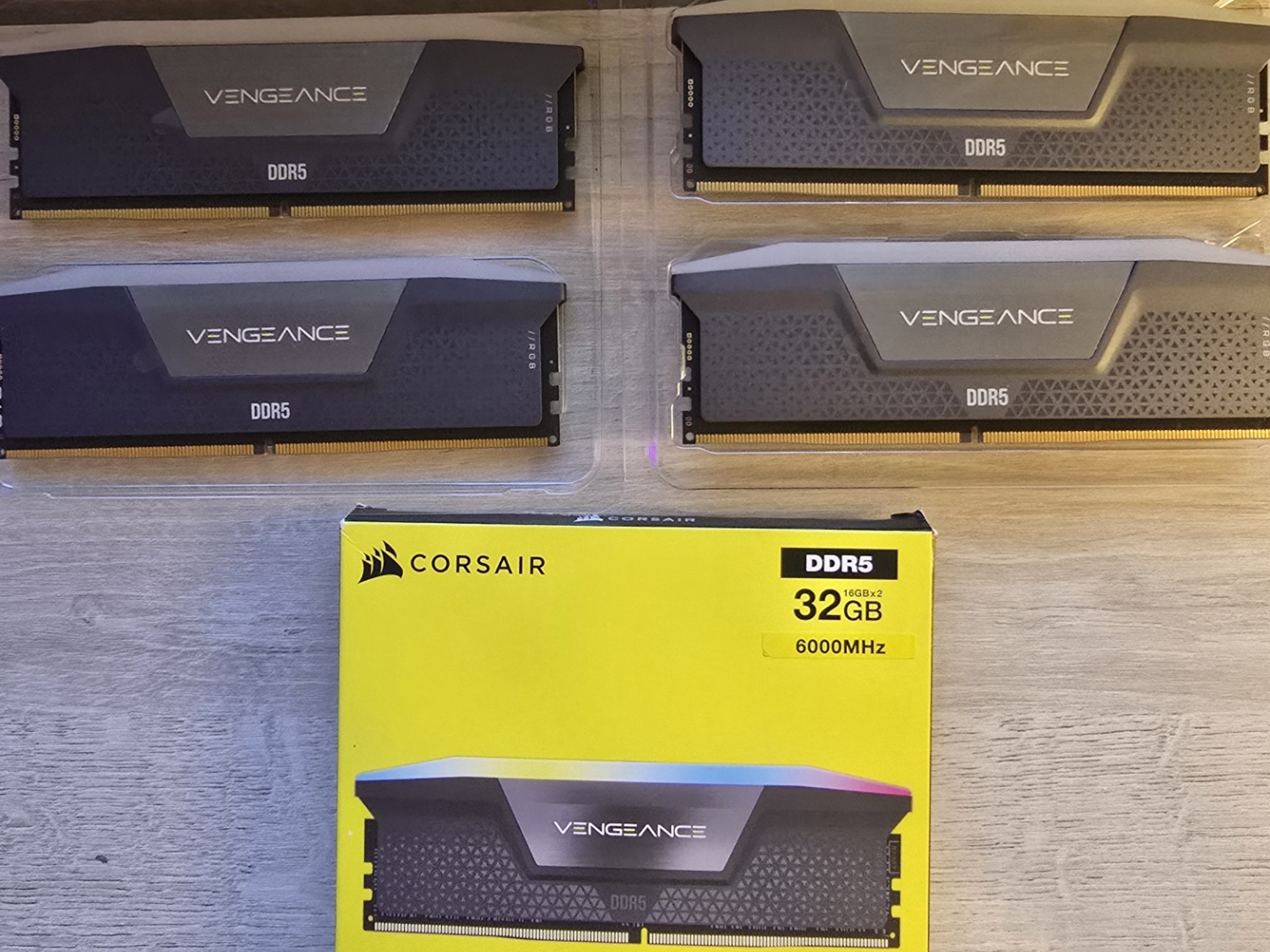 4 X 16 GB Stick of DDR 5 Corsair Vengeance