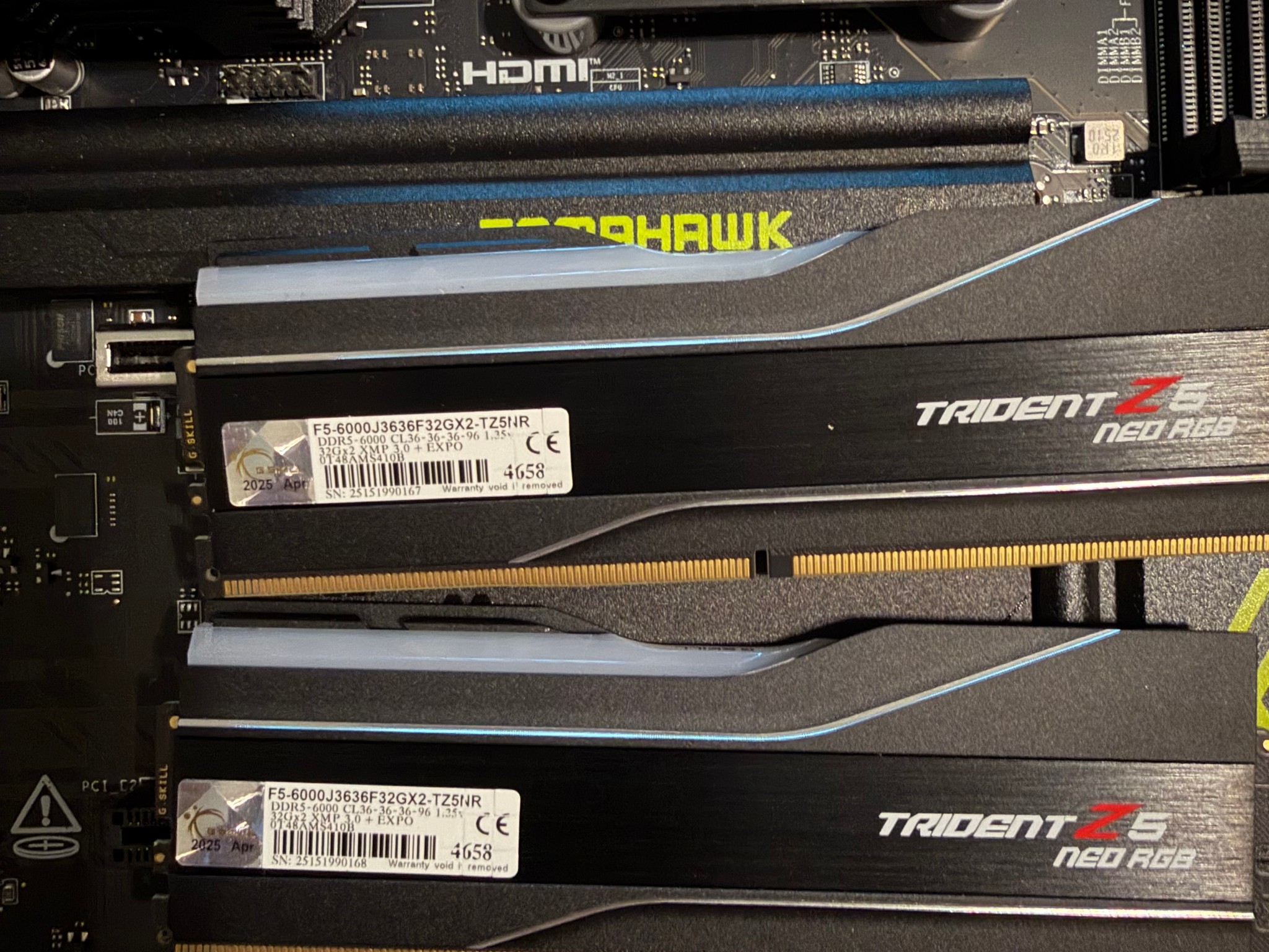 AMD 5 7600X | MSI 870E Tomahawk | 64GB DDR5 G.SKILL Trident | Noctua NH-D15 G2
