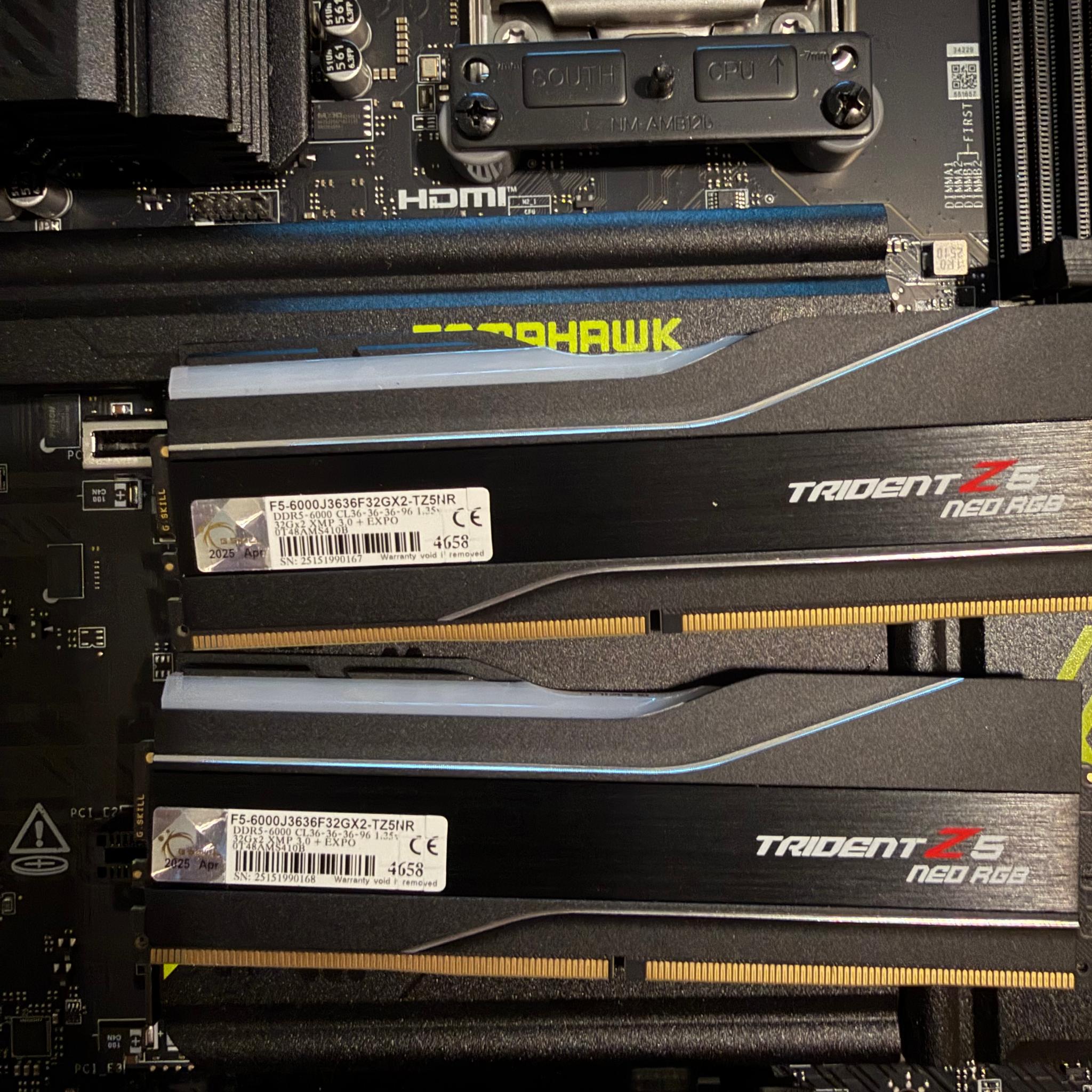 AMD 5 7600X | MSI 870E Tomahawk | 64GB DDR5 G.SKILL Trident | Noctua NH-D15 G2