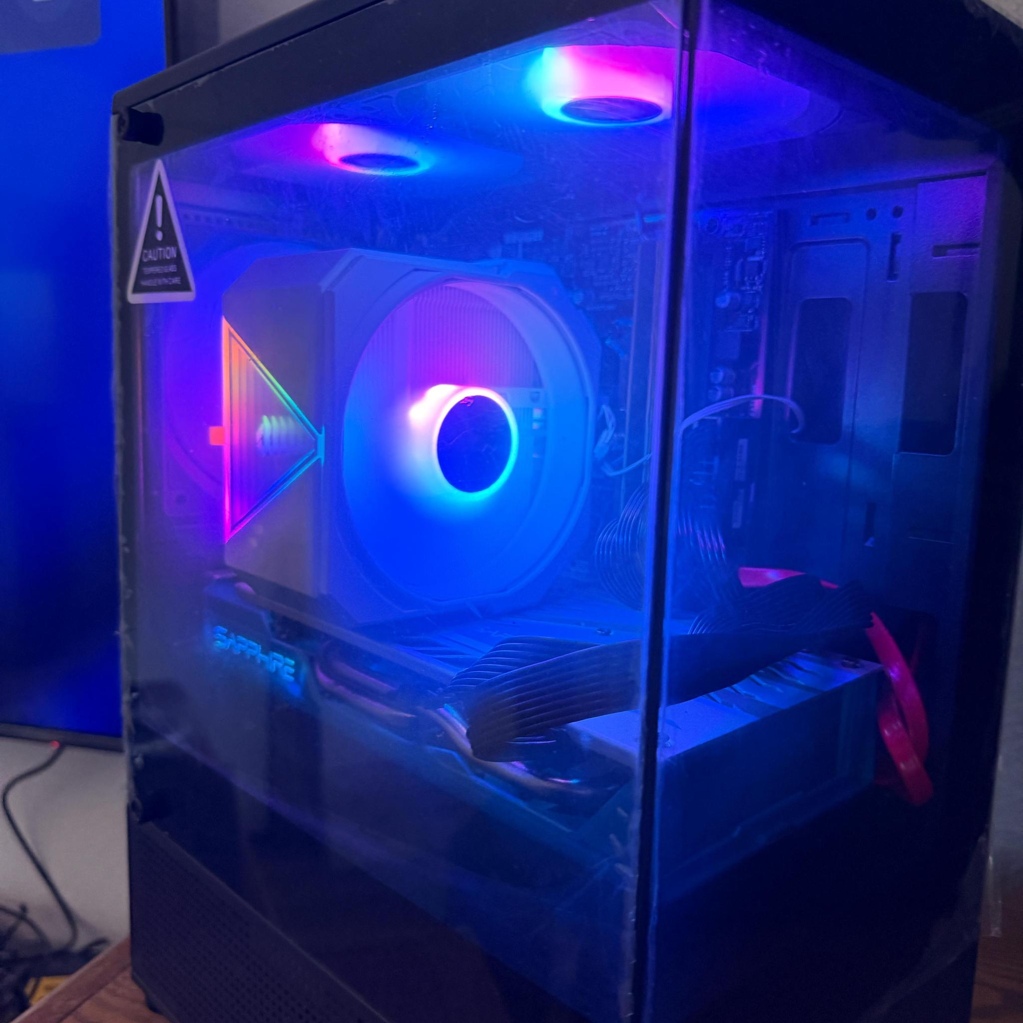 Gaming PC Ryzen 5 3600 RX 580 8GB 16GB RAM 240GB SSD + 1TB HDD WiFi RGB Win11