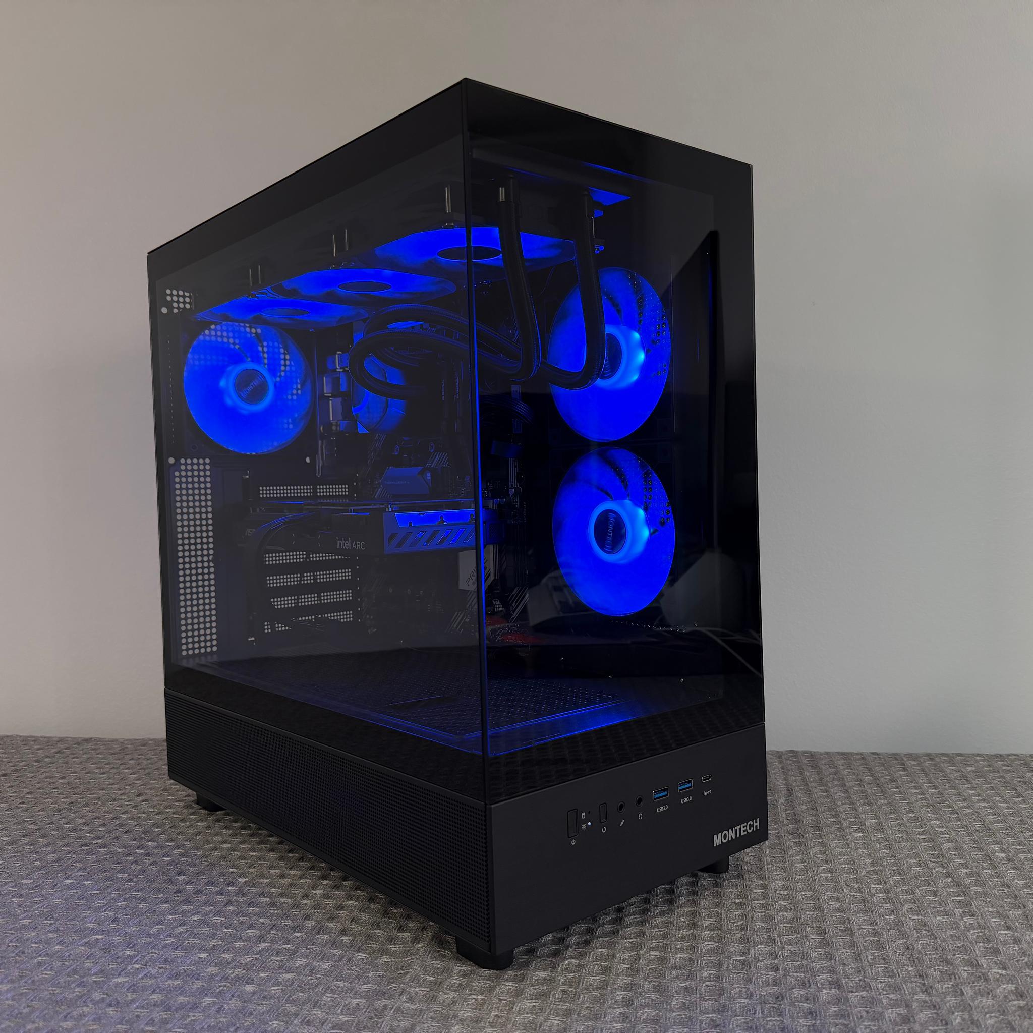 ARC B580 12GB OC • RYZEN 7 5800XT • B550 WIFI • 16GB DDR4 • 512GB SSD • 360MM AIO • NEW GAMING PC