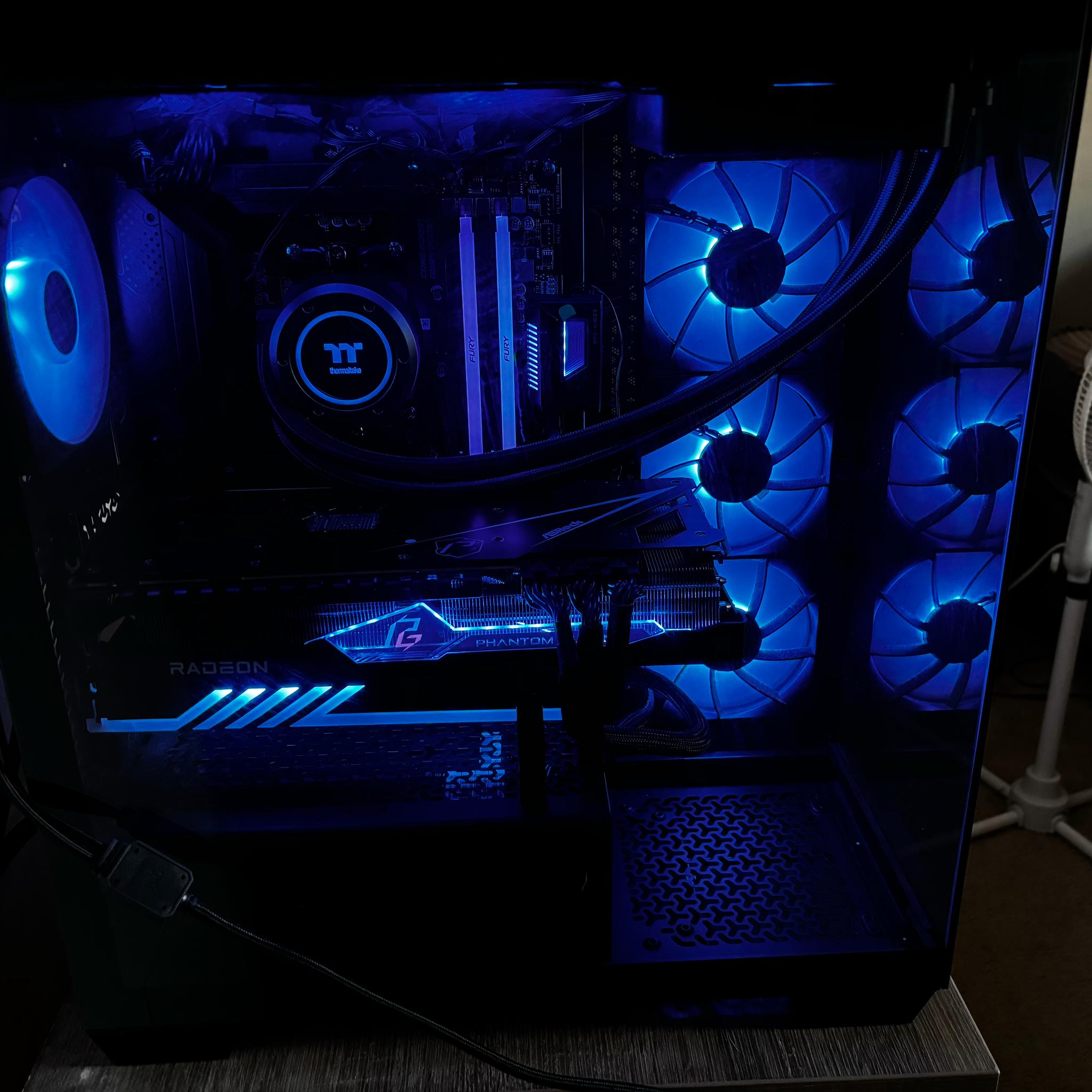 ryzen 5 5600x b550 motherboard 7900xtx phantom 24g asrock gpu 1600 watt evga power supply