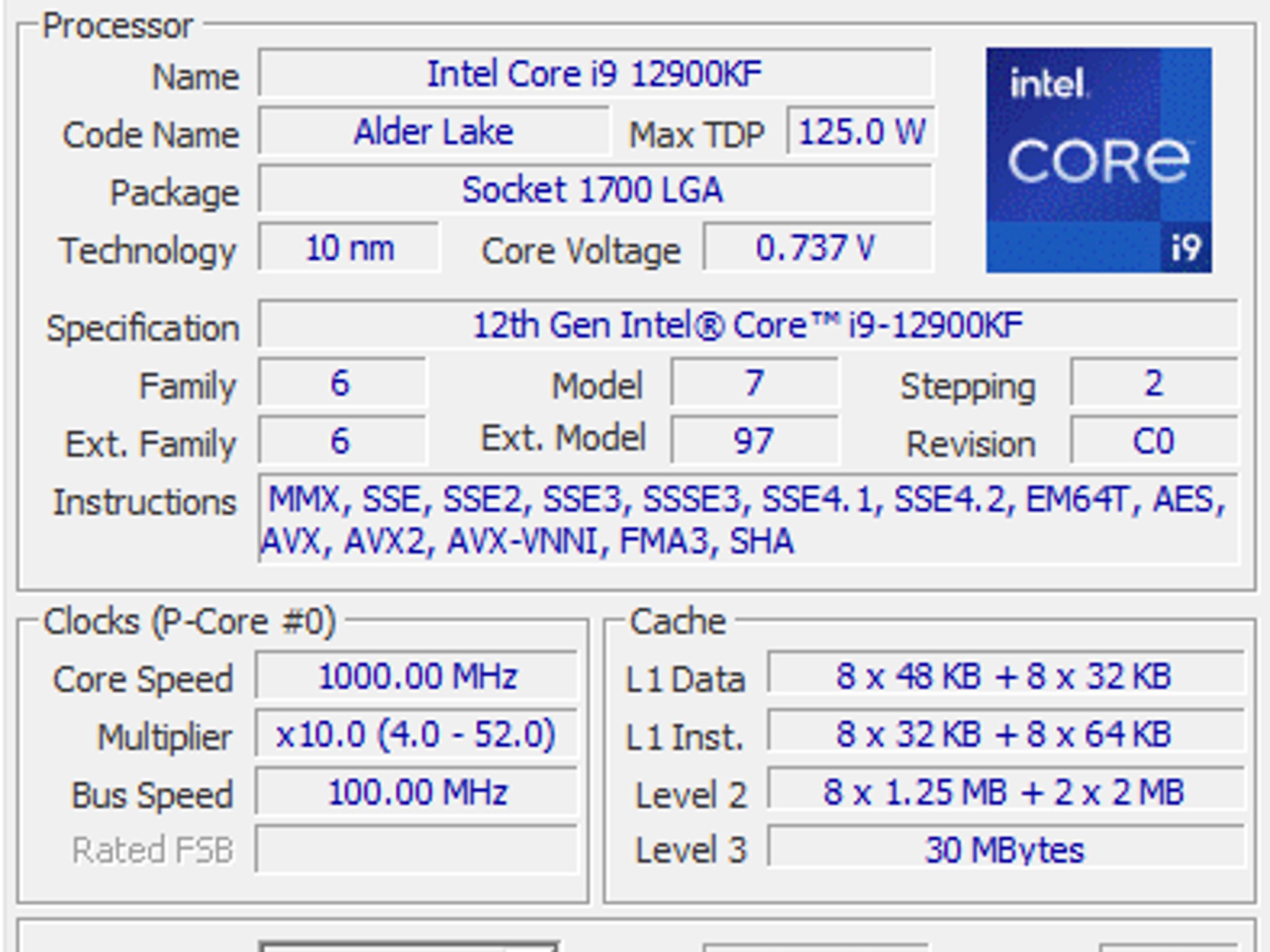 Core i9-12900KF 16 (8P+8E) Cores up to 5.2 GHz Unlocked LGA1700 600 Series Chipset 125W
