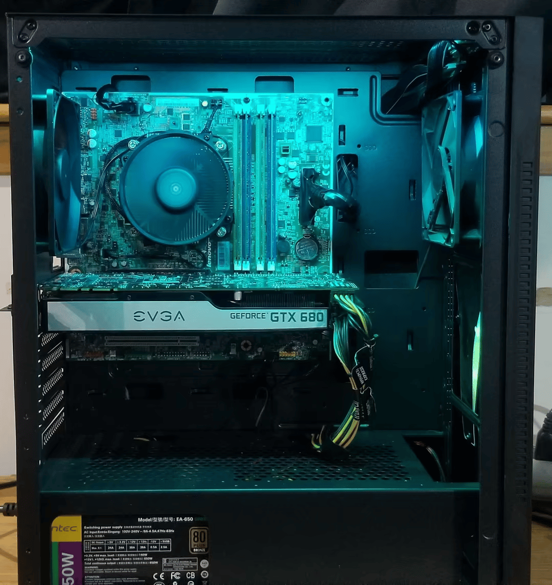 black i7 budget rgb gaming pc. 