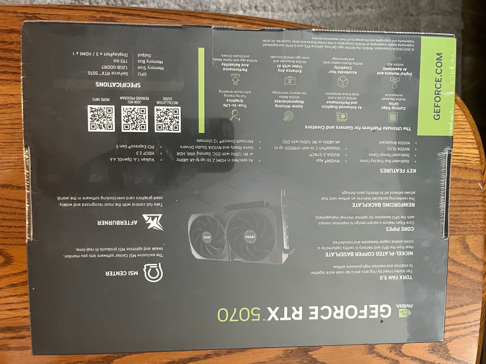 MSI GeForce RTX 5070 12G SHADOW 2X OC