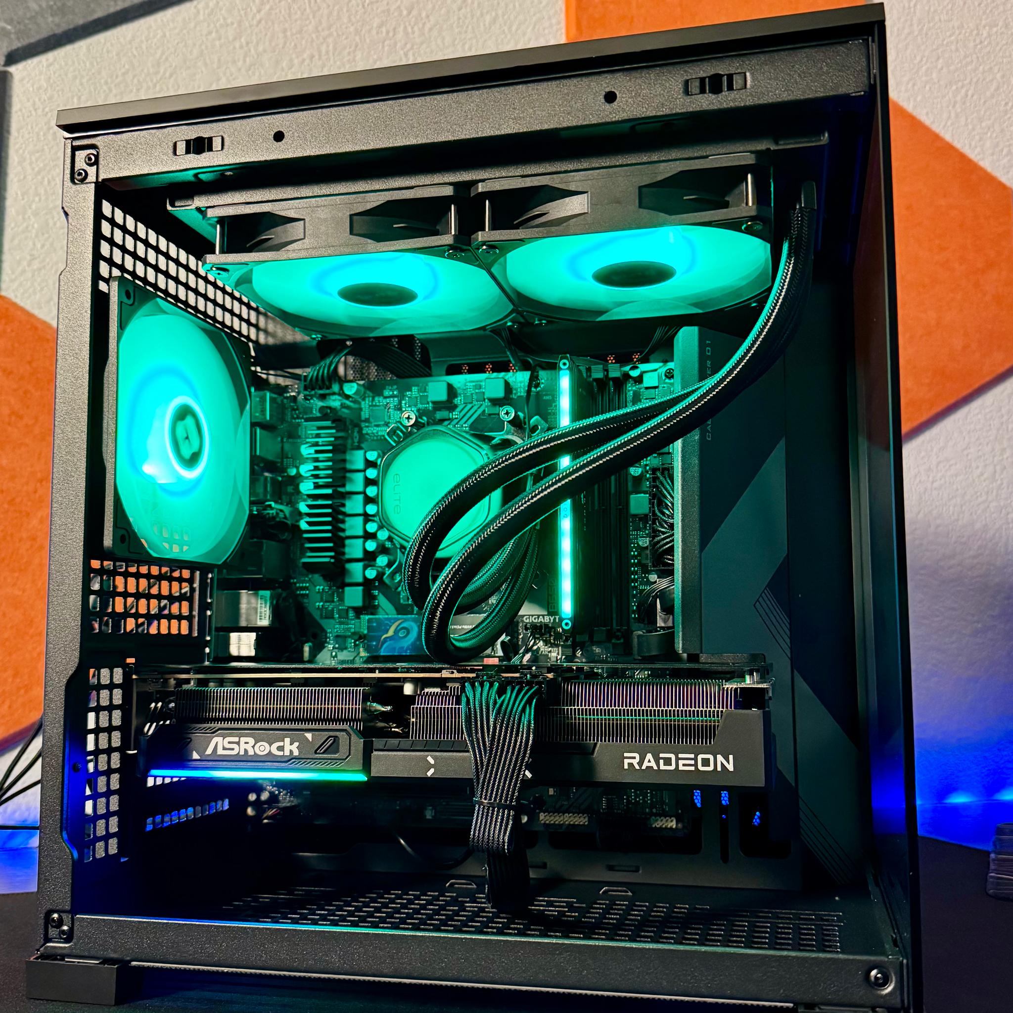 🔥 Ryzen 5 7600X + RX 9070 16GB Gaming PC 🚀 1440p ULTRA BEAST ❄️ 240mm Liquid Cooled ✨ Jonsbo D34