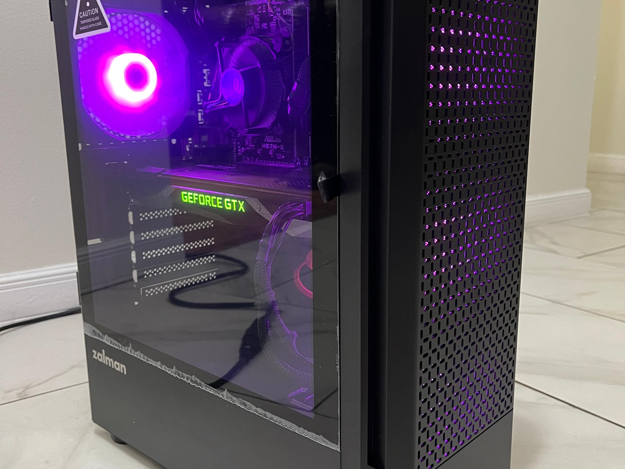 NVIDIA GTX 1080, Intel i7-4790, 16GB RAM, 1.2TB Storage, RGB Gaming PC w/ Wi-Fi & BT