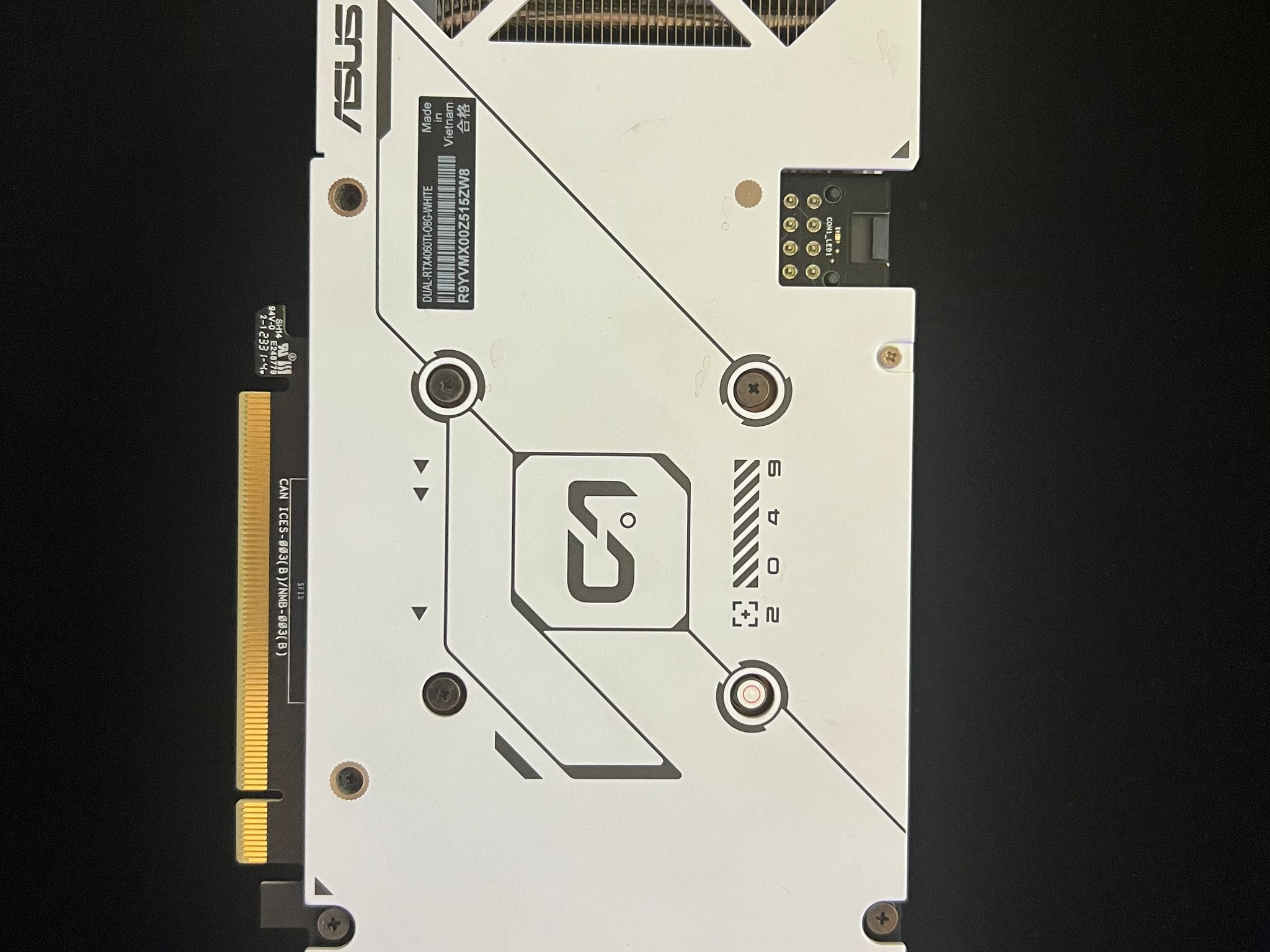 Asus Dual Geforce RTX 4060ti 8GB GDDR6 White OC Edition