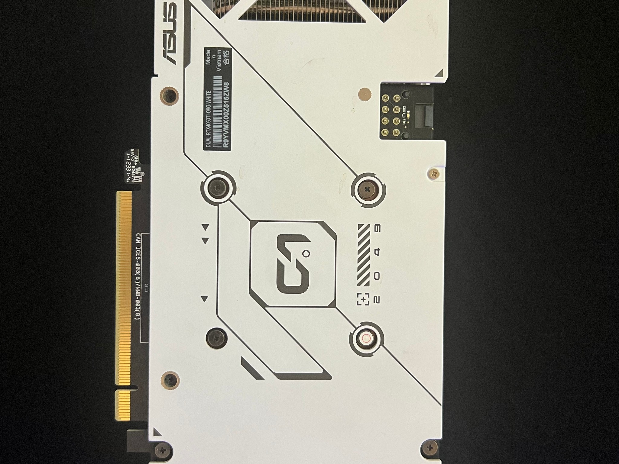 Asus Dual Geforce RTX 4060ti 8GB GDDR6 White OC Edition