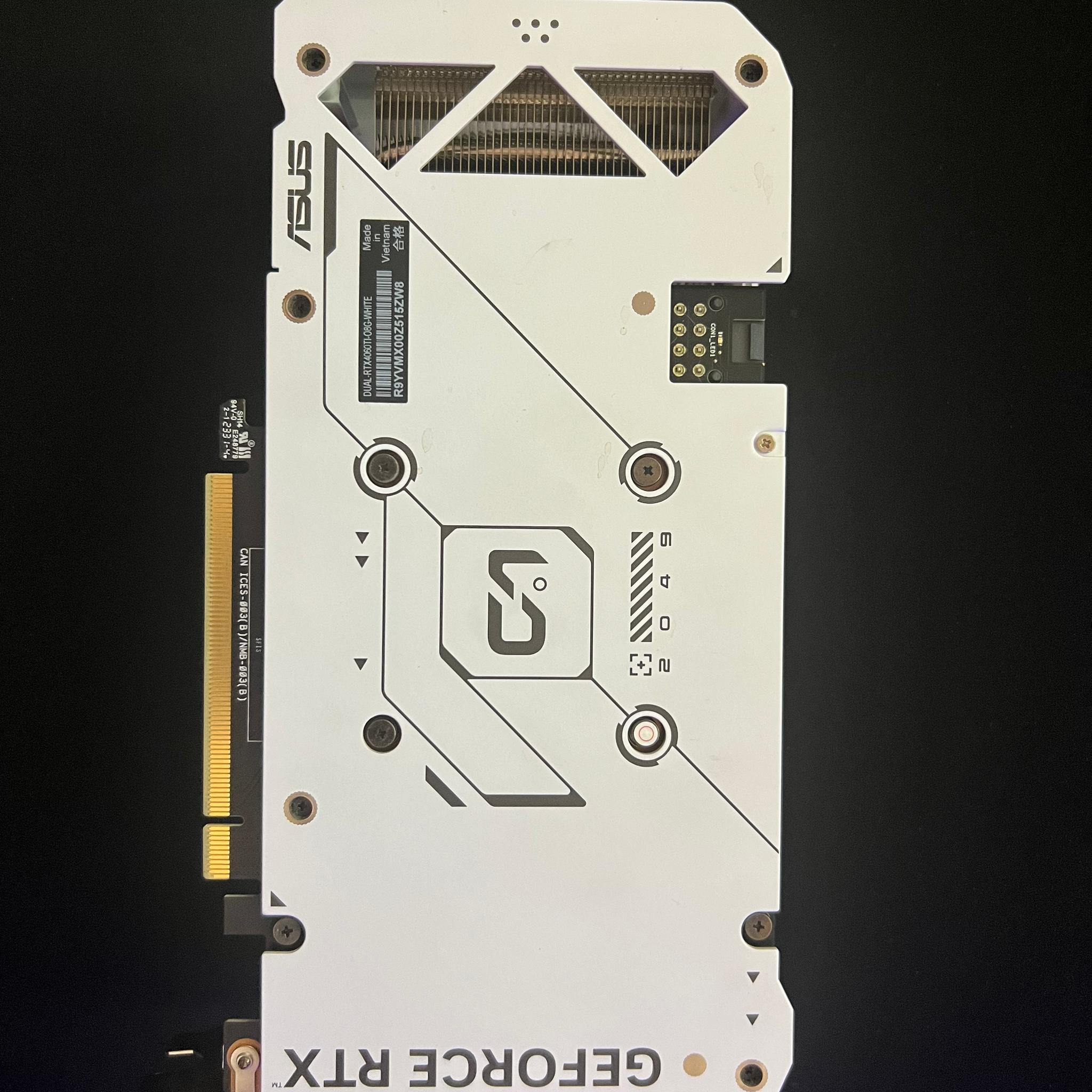 Asus Dual Geforce RTX 4060ti 8GB GDDR6 White OC Edition