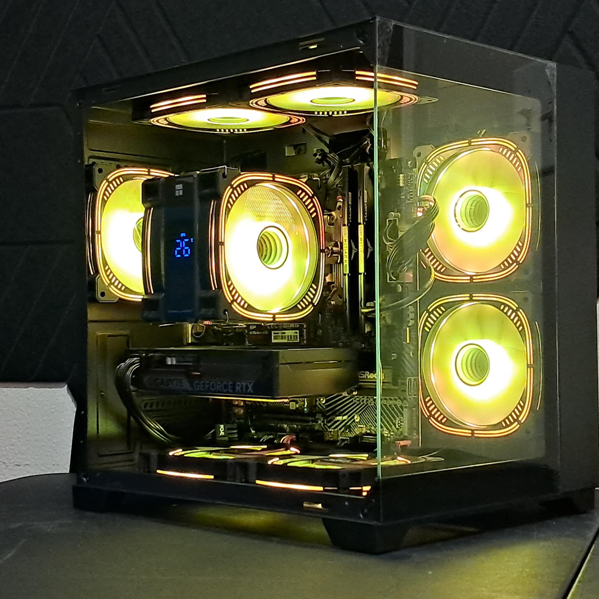 Airflow King 👑 RTX 5060 | Ryzen 5 8400F | 32GB DDR5 | Digital CPU Display | 1TB SSD | WiFi!