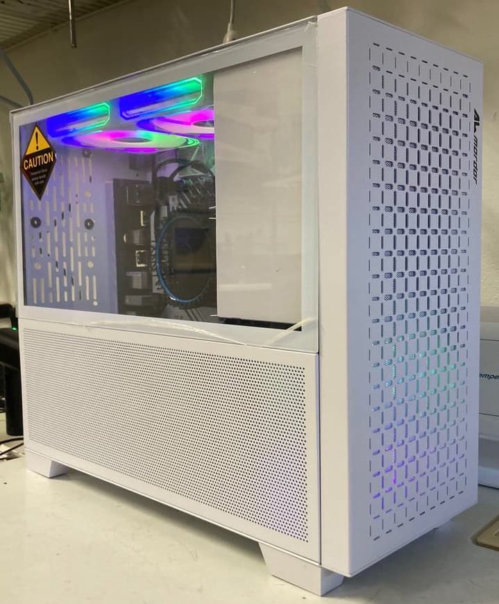 Budget MFF White Gaming PC (13100F, 6500XT, 16GB RAM)