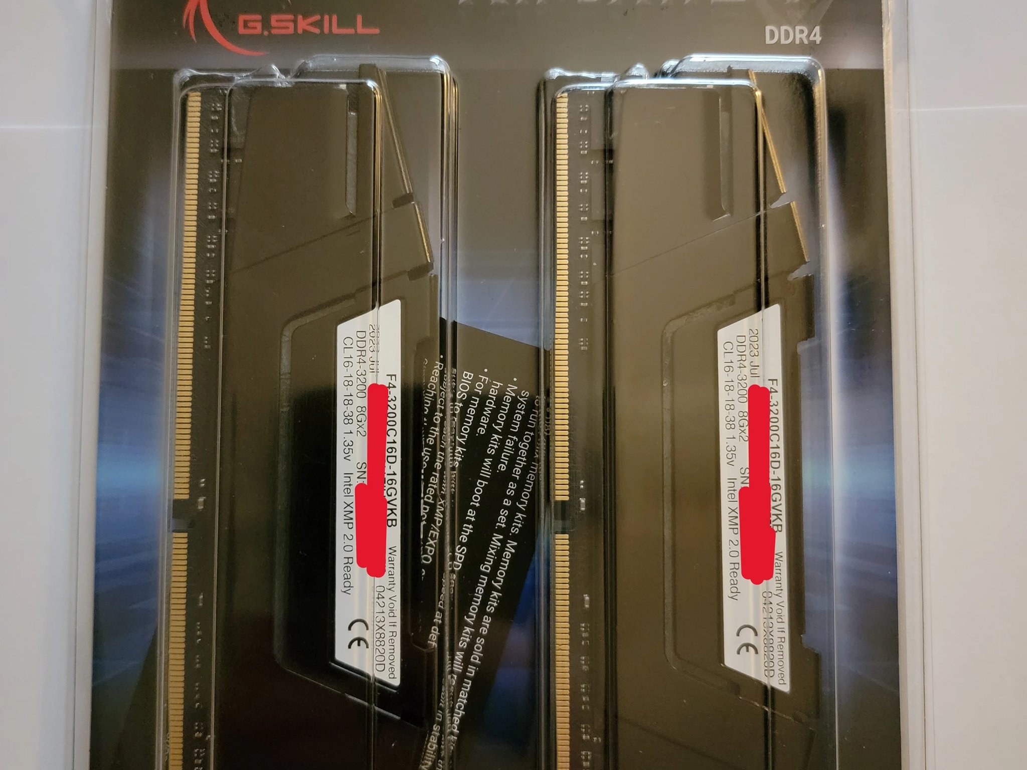 G.Skill Ripjaws V 16GB (2 x 8GB) DDR4 3200Mhz CL16-18-18-38 Brand New