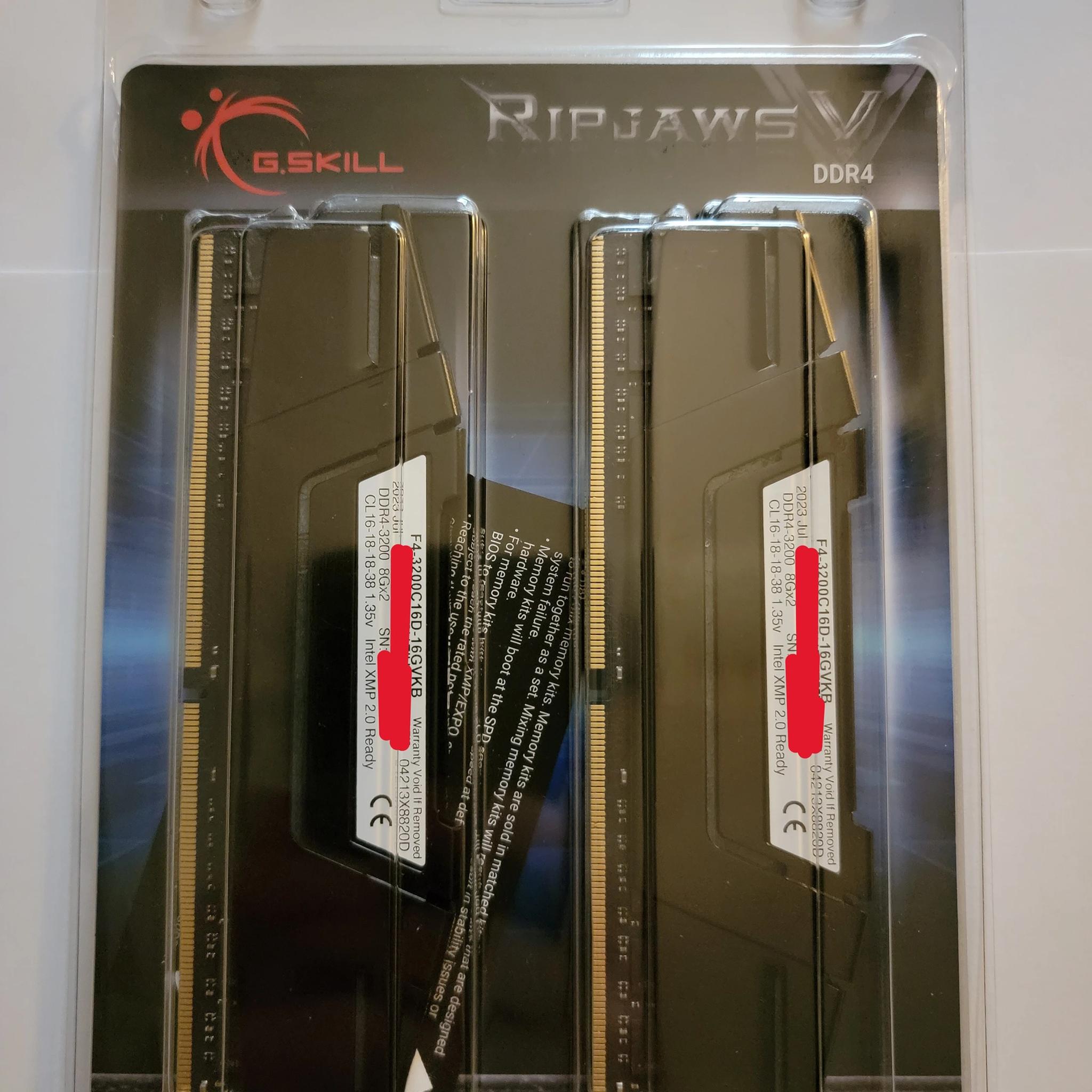 G.Skill Ripjaws V 16GB (2 x 8GB) DDR4 3200Mhz CL16-18-18-38 Brand New