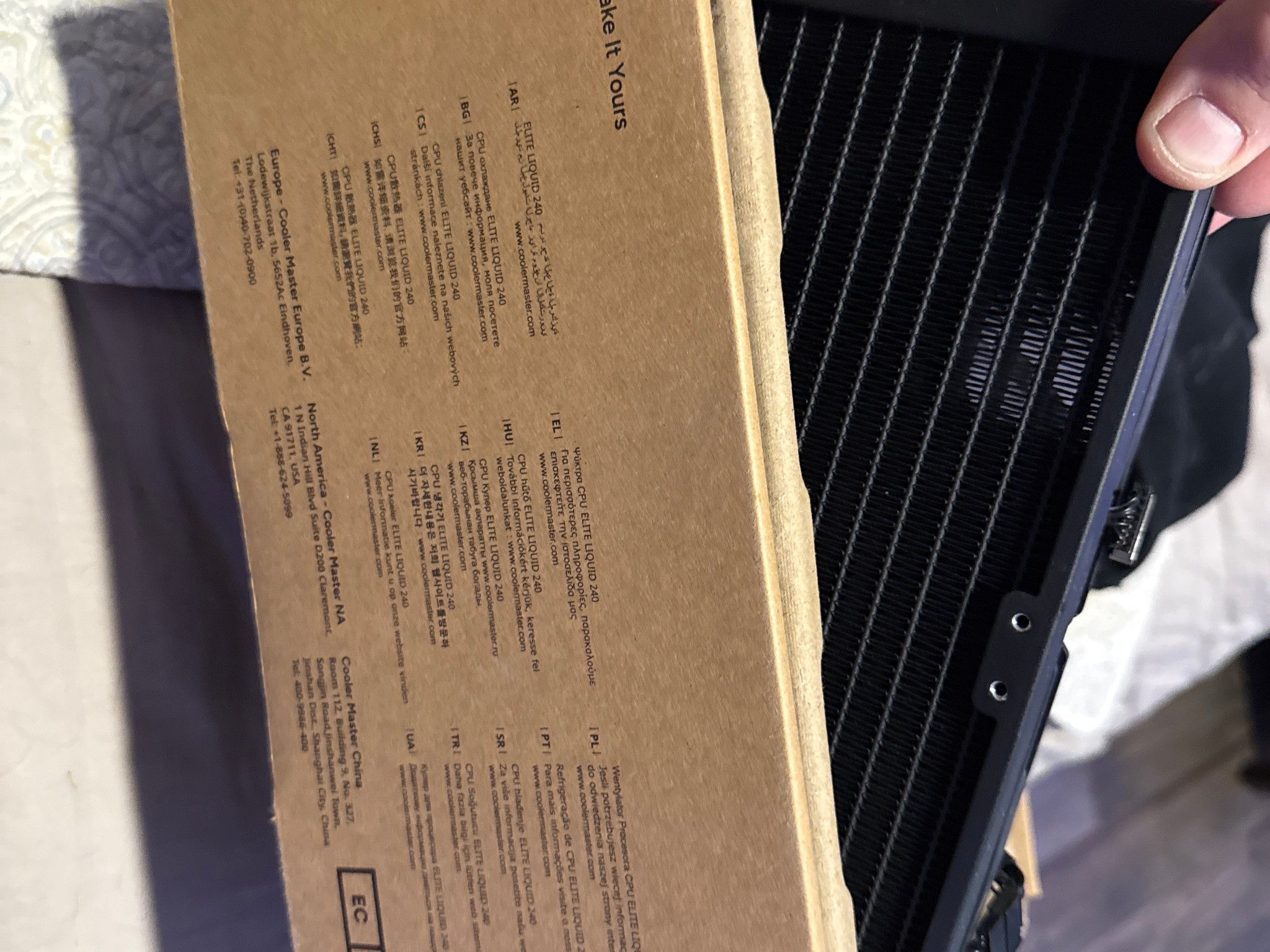 Cooler master elite liquid 240 CPU liquid cooler black