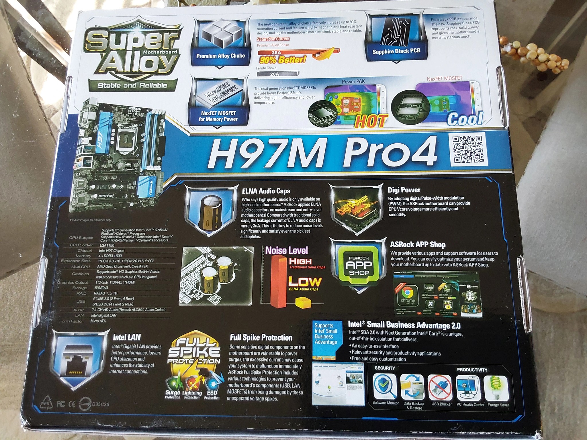 NEW ASRock Intel H97M Pro4 Motherboard, complete, sealed in original retail box