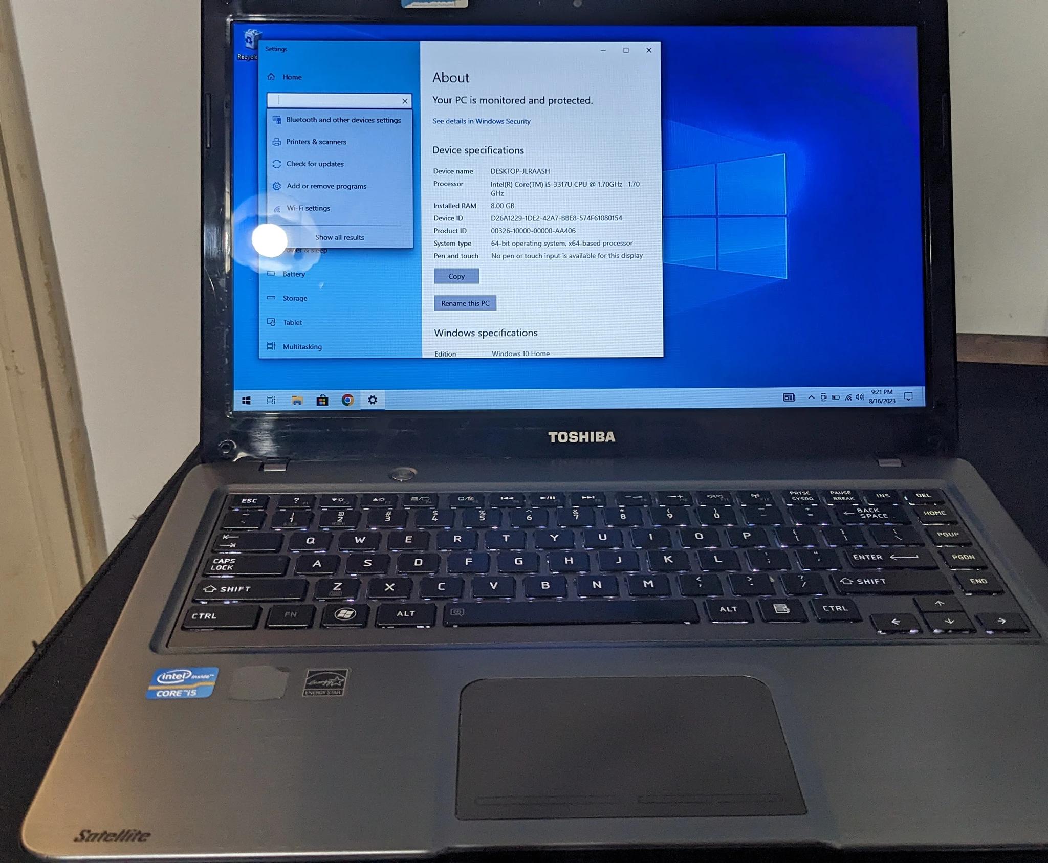 Toshiba Satellite 14.1" U845 Refurbished and Upgraded