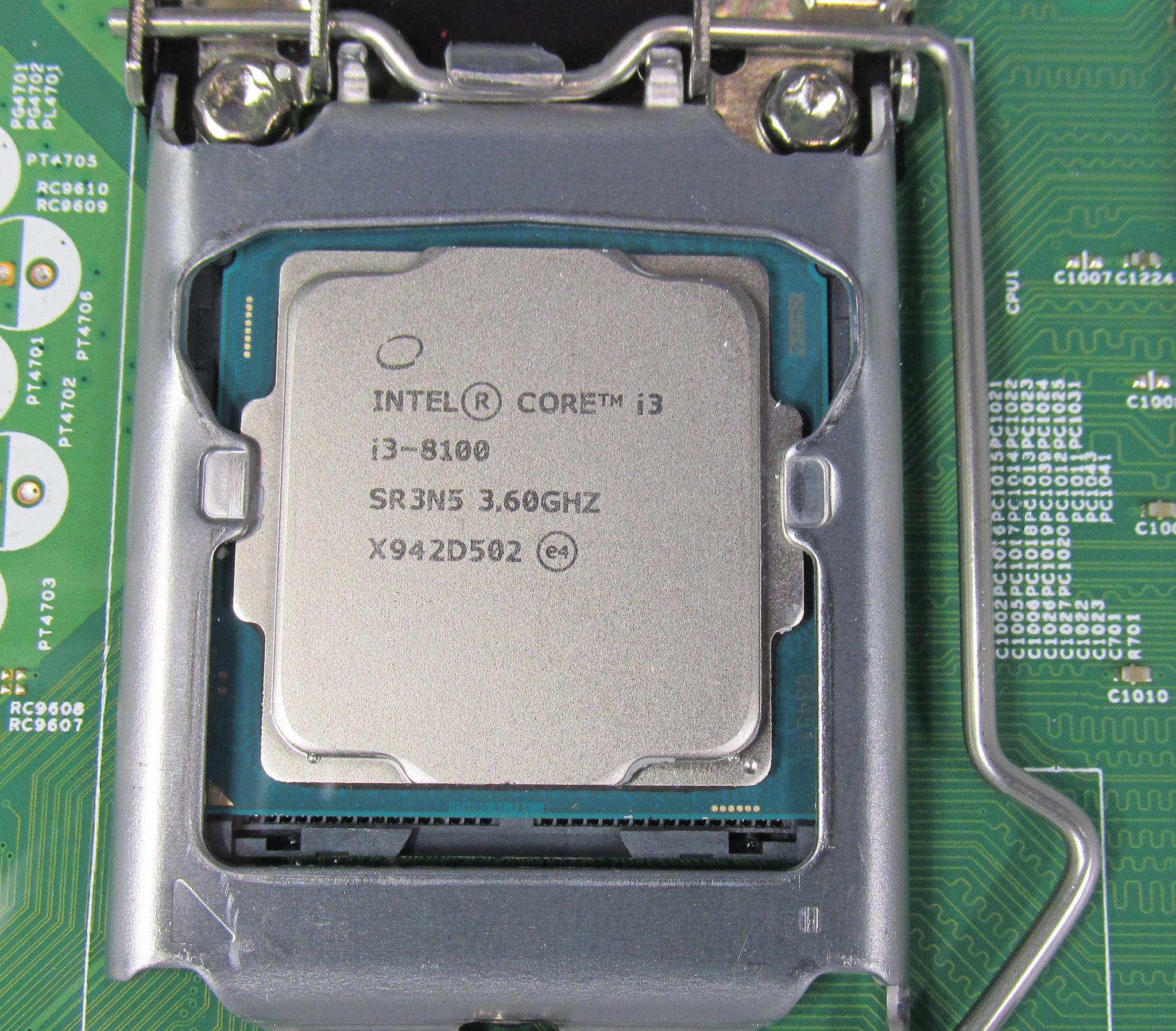 Handmade Clear Epoxy Resin Coaster With Intel Core i3-8100 CPU (SR3N5) & Motherboard