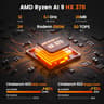 Ryzen AI 9 HX 370, 32GB DDR5 RAM + 1TB NVME SSD MINI PC PELADN