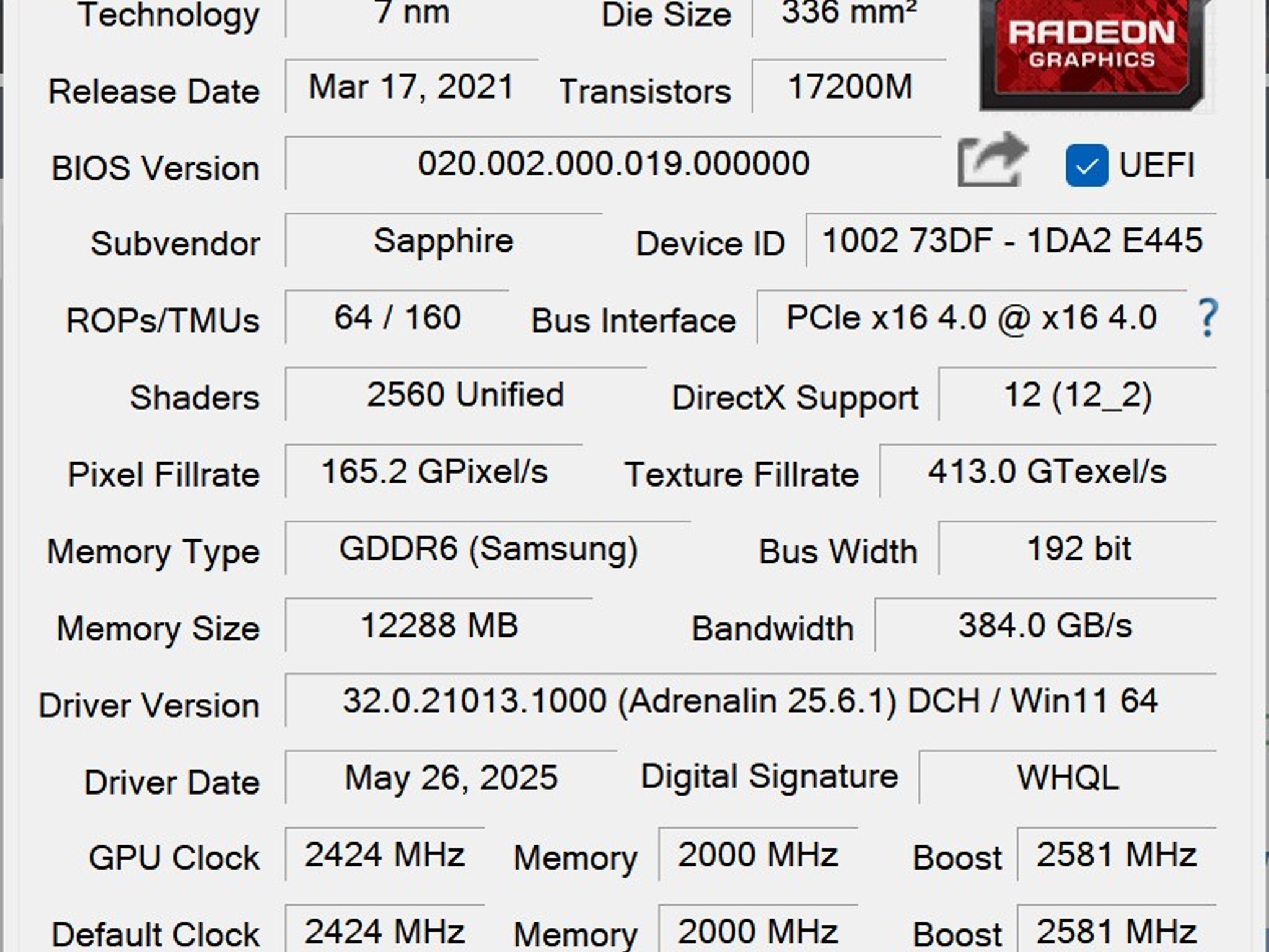 Sapphire PULSE RX 6700 XT AMD