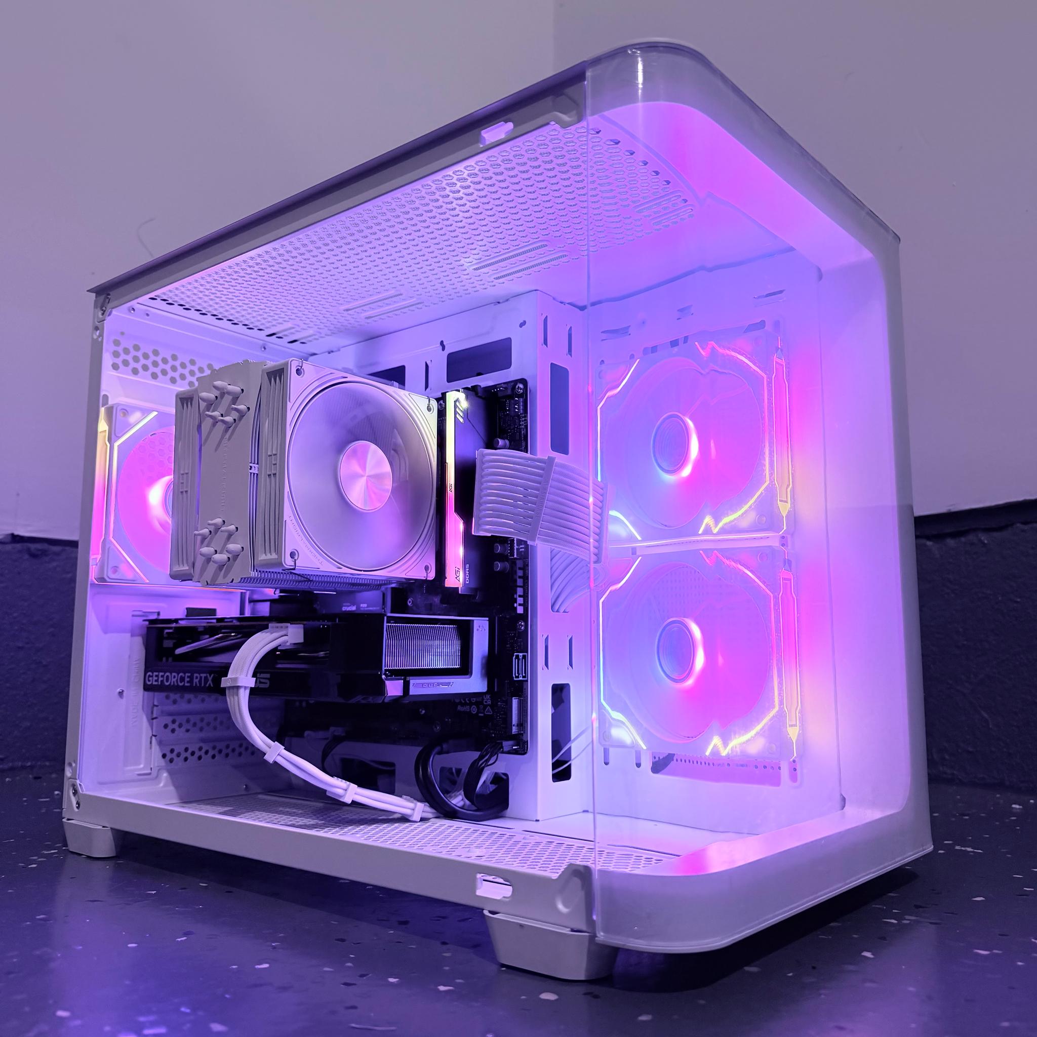 ⚪️"Polar Halo"🌈| 1440p Gaming | RTX 5060 | Ryzen 7 8700F | 16GB DDR5 | 1TB SSD | Free Shipping
