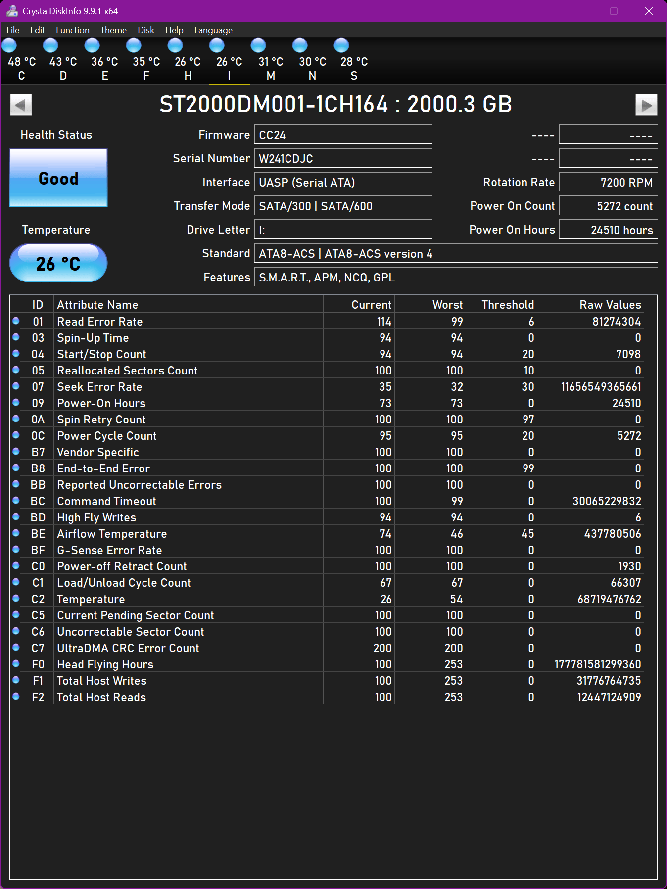 Seagate Barracuda 2TB SATAIII 3.5" 7200RPM HDD