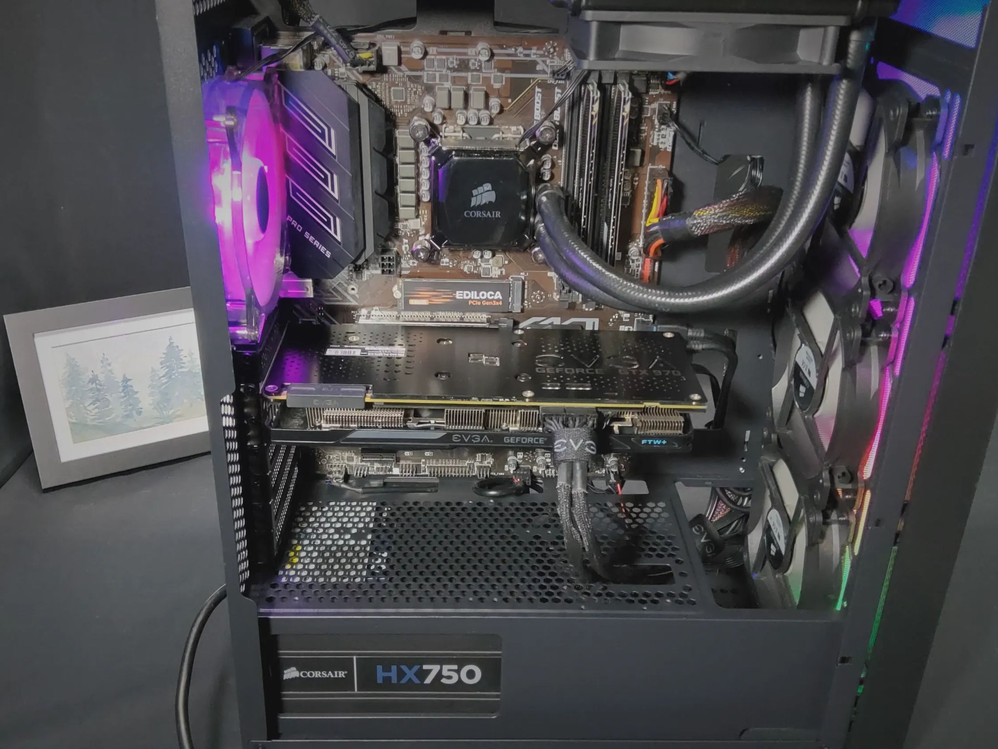Intel i5 9400f Liquid Cooled-EVGA 970FTW