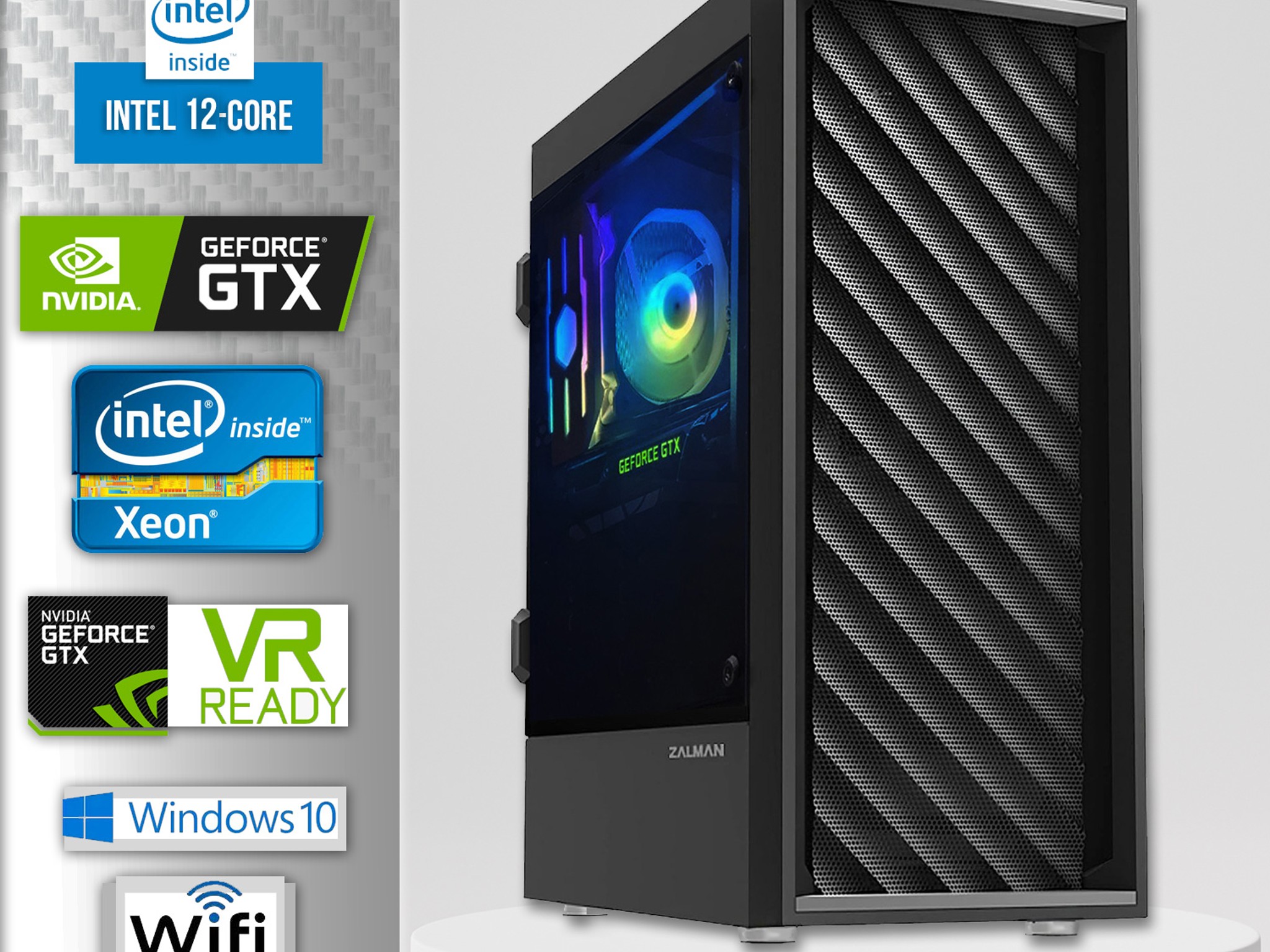 🔥 True Performance Best Value Gaming PC - Intel 12-Core, GeForce GTX 1070 Ti, 32GB DDR4, 512GB M.2