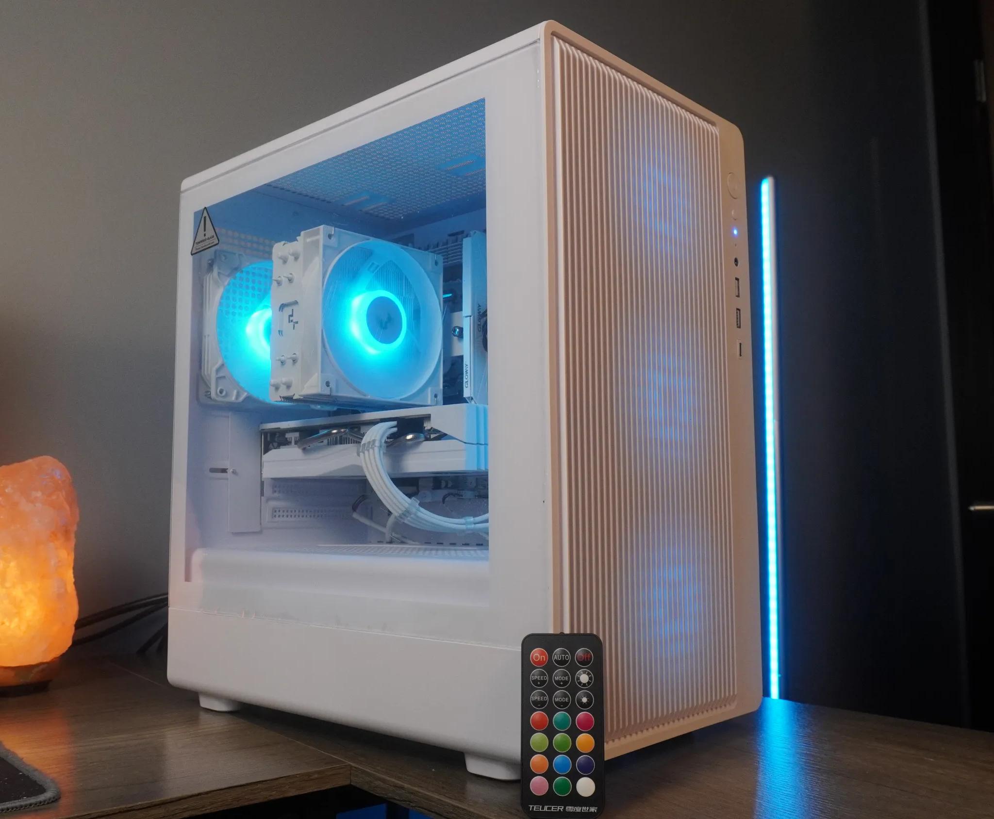 🤍ALL WHITE🤍 Gaming PC 🧡 RX 580 2048SP 💙 Intel Xeon 10 Cores 20 Threads | 16GB | 1TB