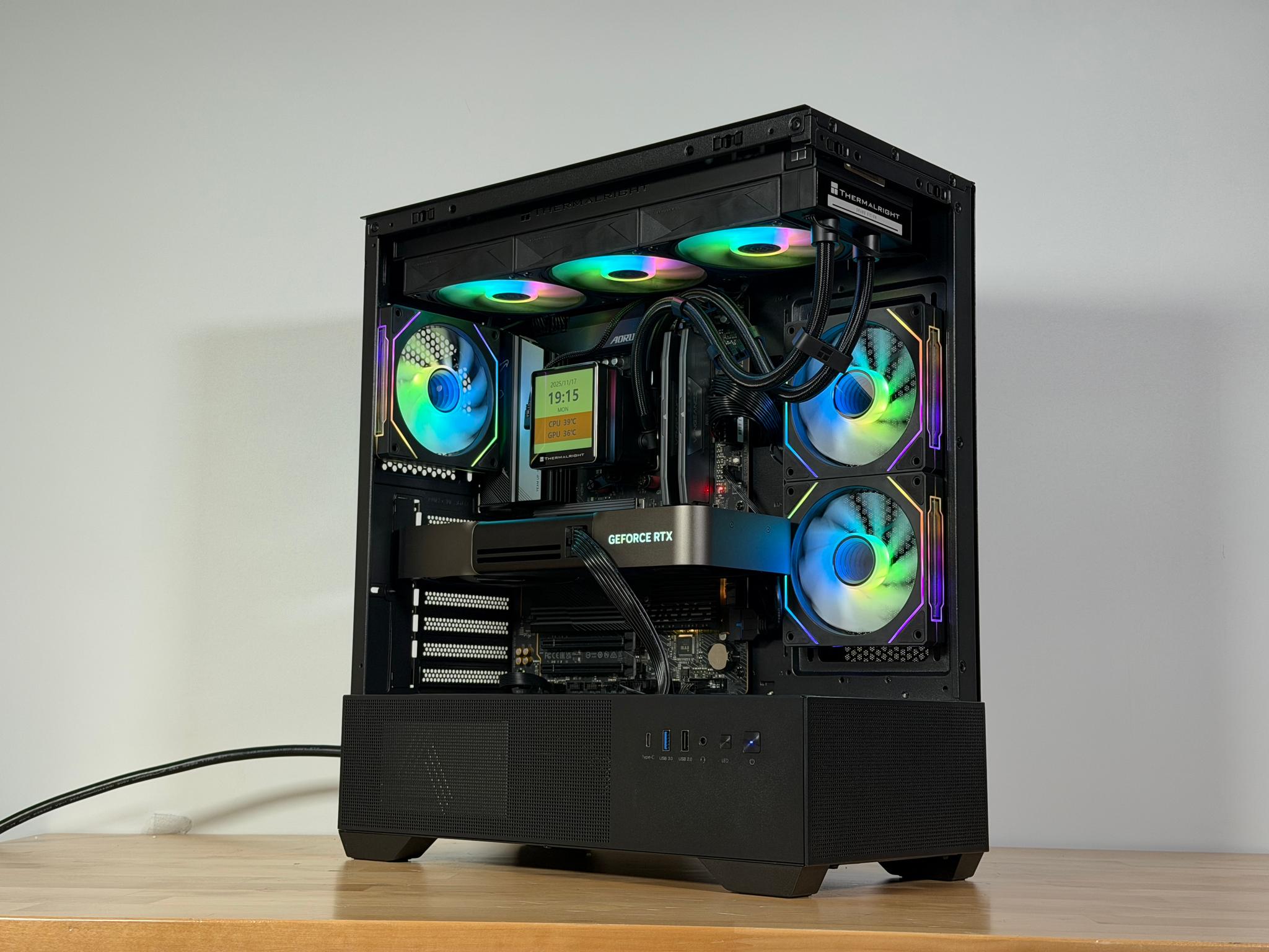 RTX 5090 Ryzen 7 9800x3d Gaming PC 4TB SSD 96GB DDR5