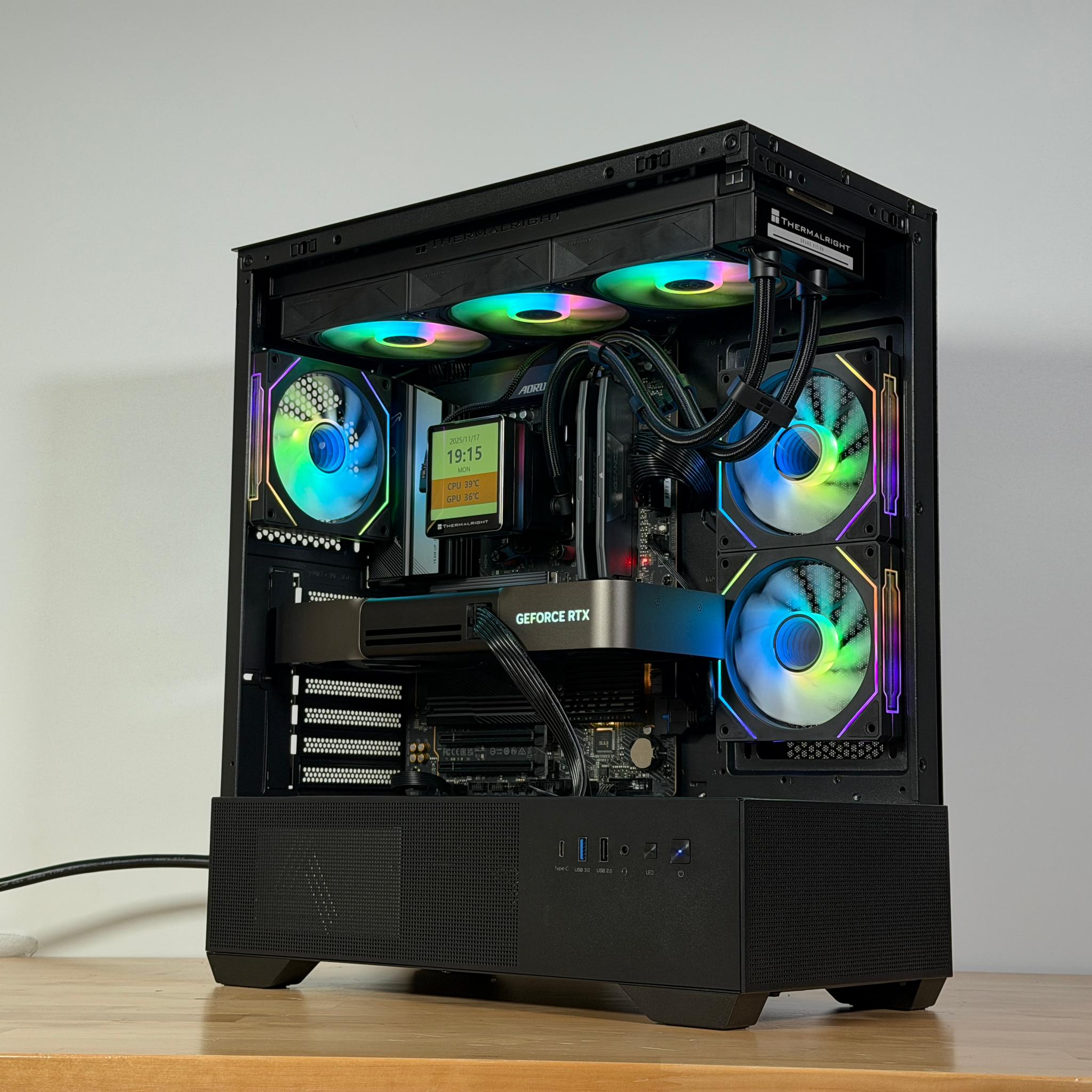 RTX 5090 Ryzen 7 9800x3d Gaming PC 4TB SSD 96GB DDR5