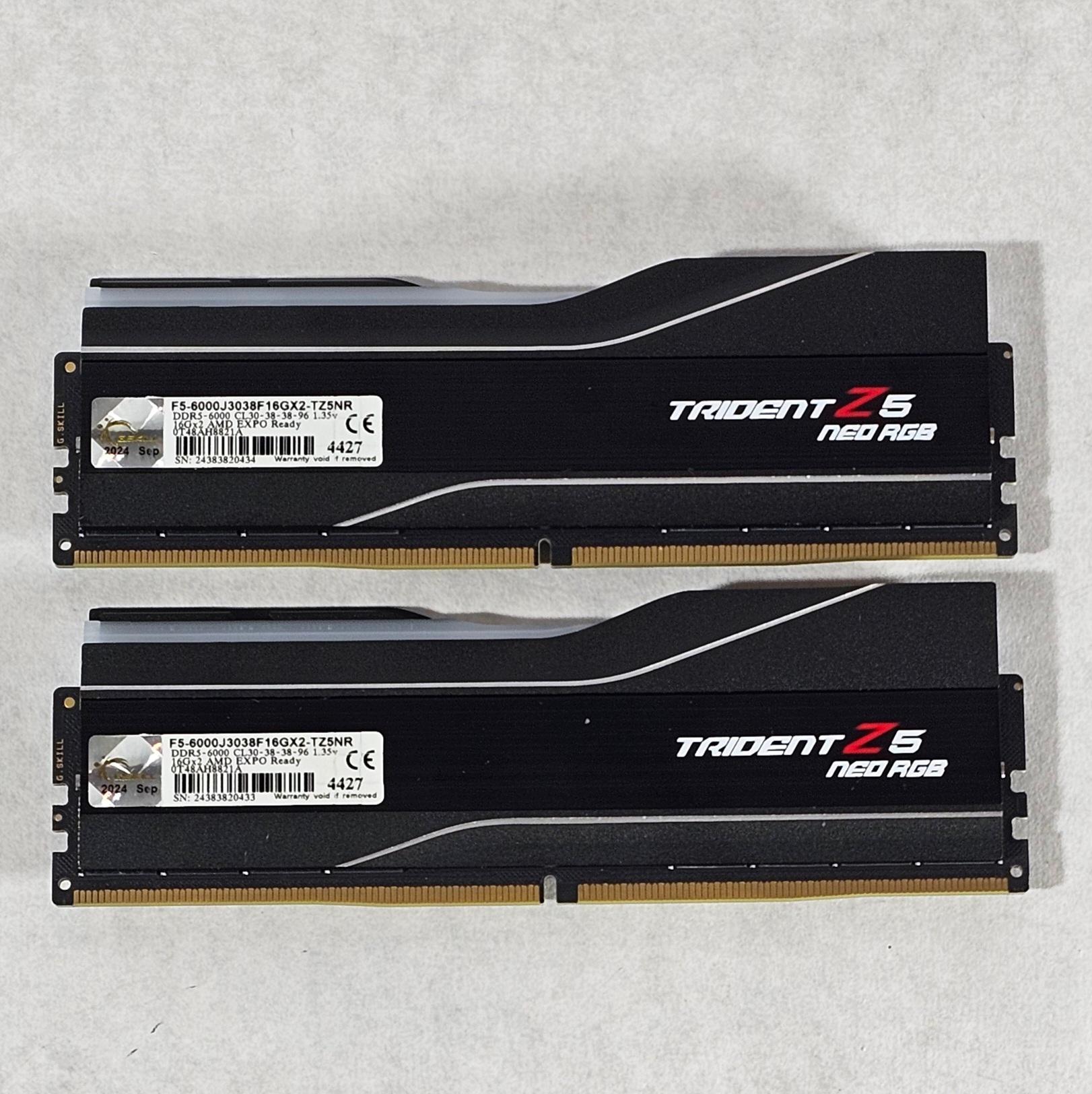 32GB DDR5 (2x16GB) 6000MT/s G.Skill Trisent Z5 Neo RGB