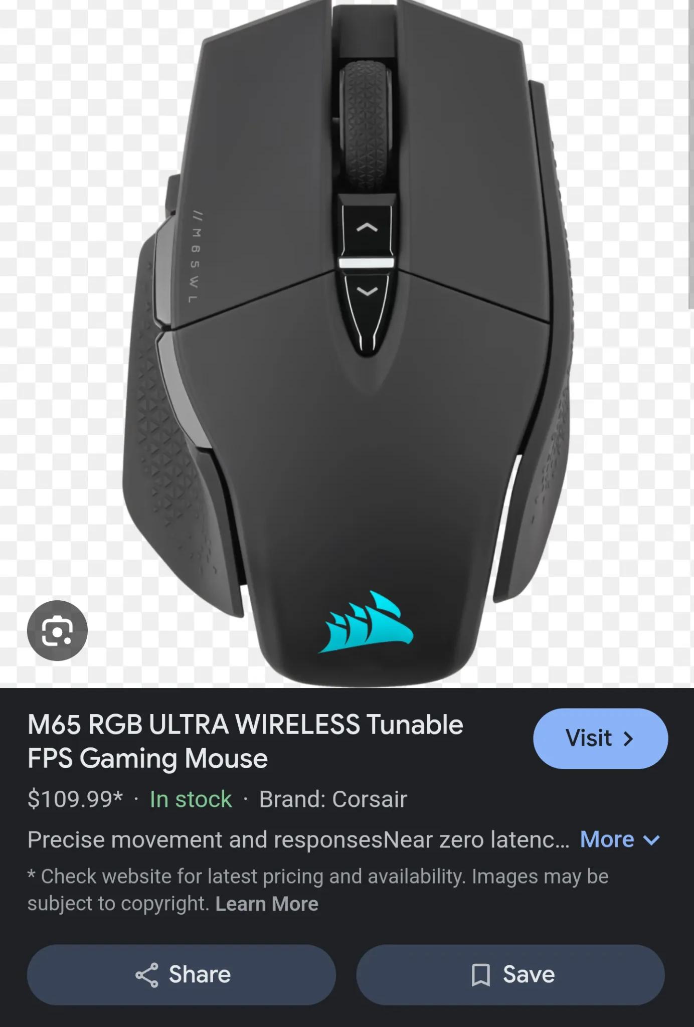 CORSAIR M65 RBG ULTRA WIRELESS