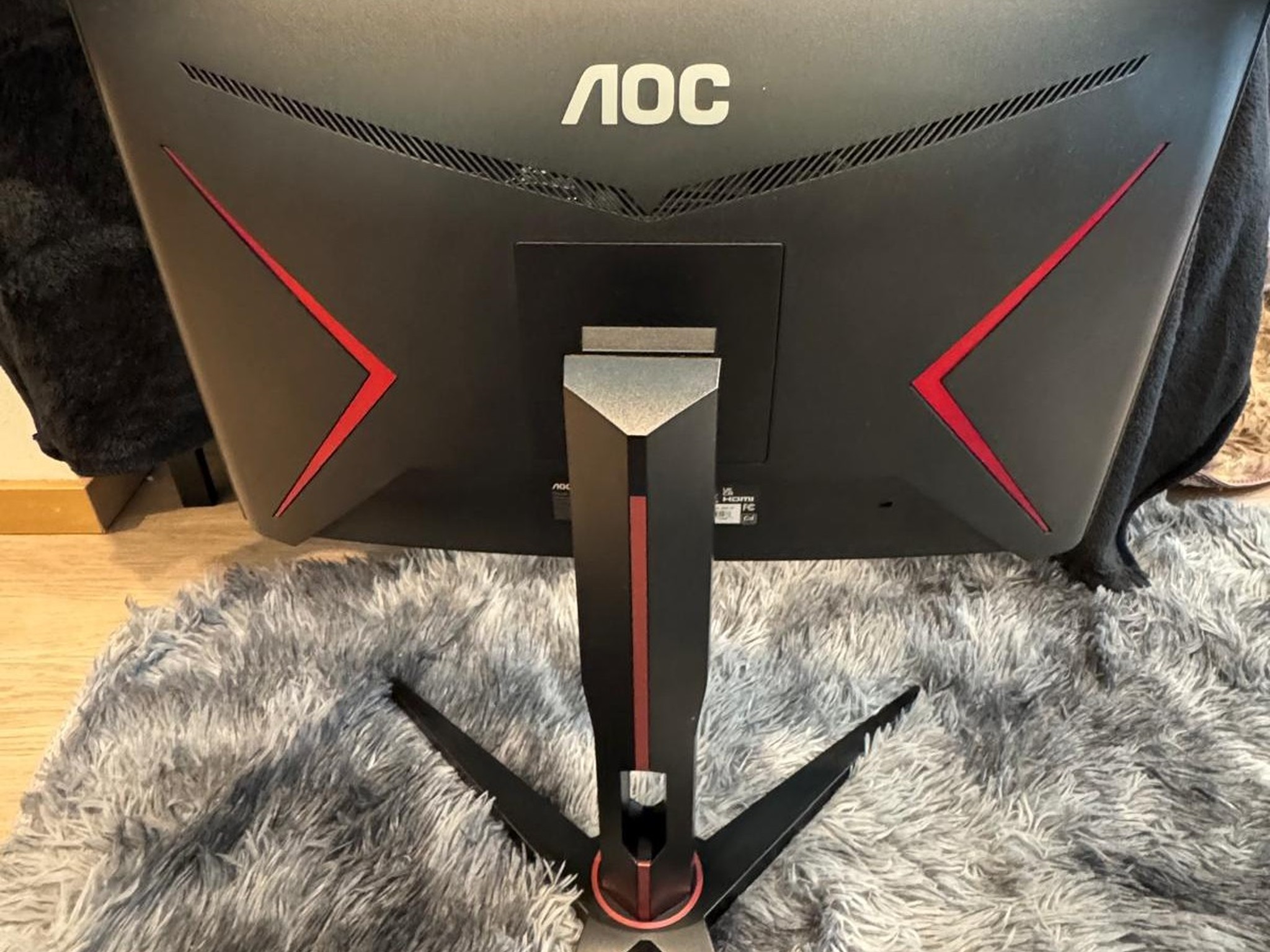 AOC C24G1A 24" Curved Frameless Gaming Monitor, FHD 1920x1080, 1500R, VA, 1ms MPRT, 165Hz, FreeSync