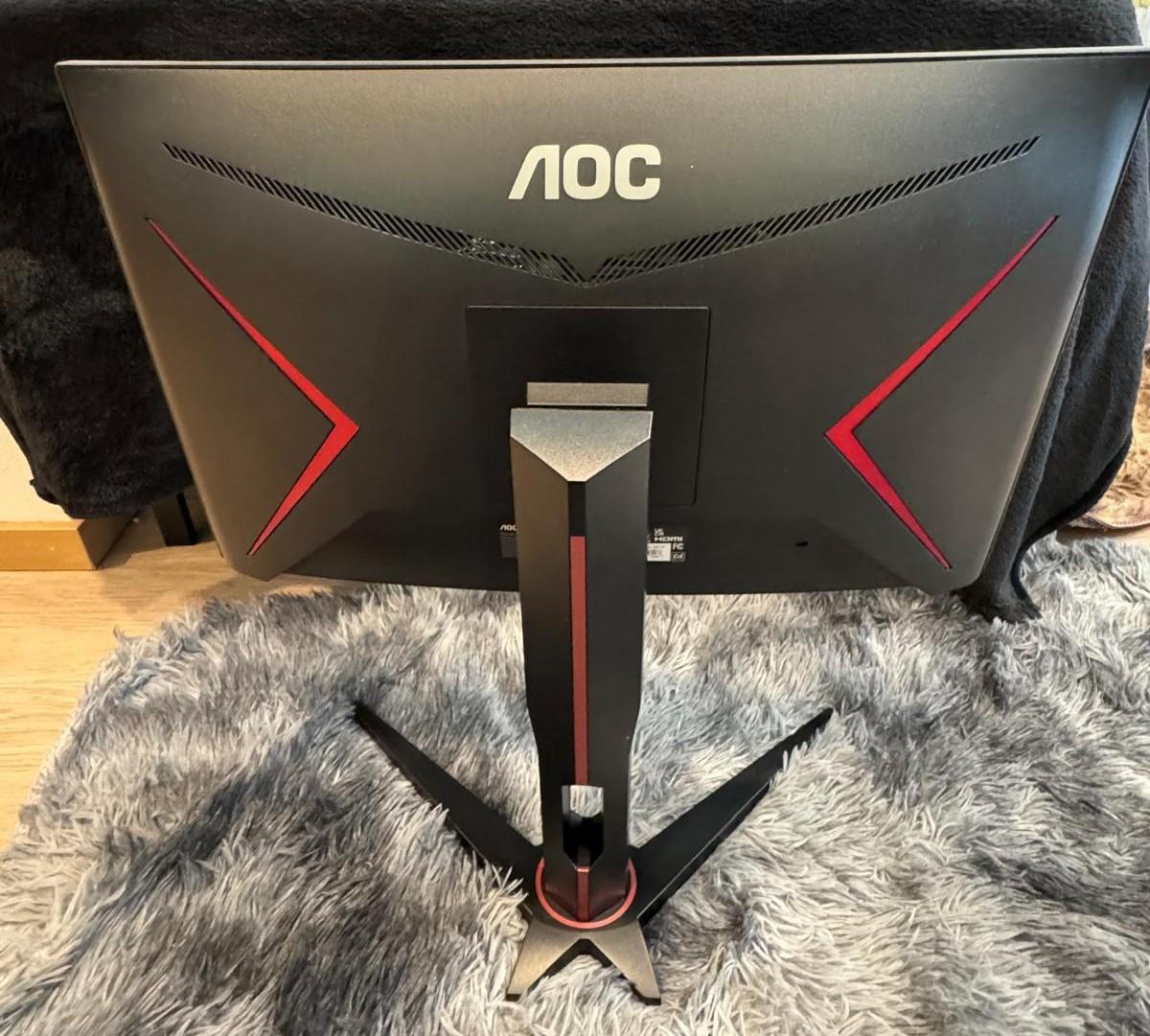 AOC C24G1A 24" Curved Frameless Gaming Monitor, FHD 1920x1080, 1500R, VA, 1ms MPRT, 165Hz, FreeSync
