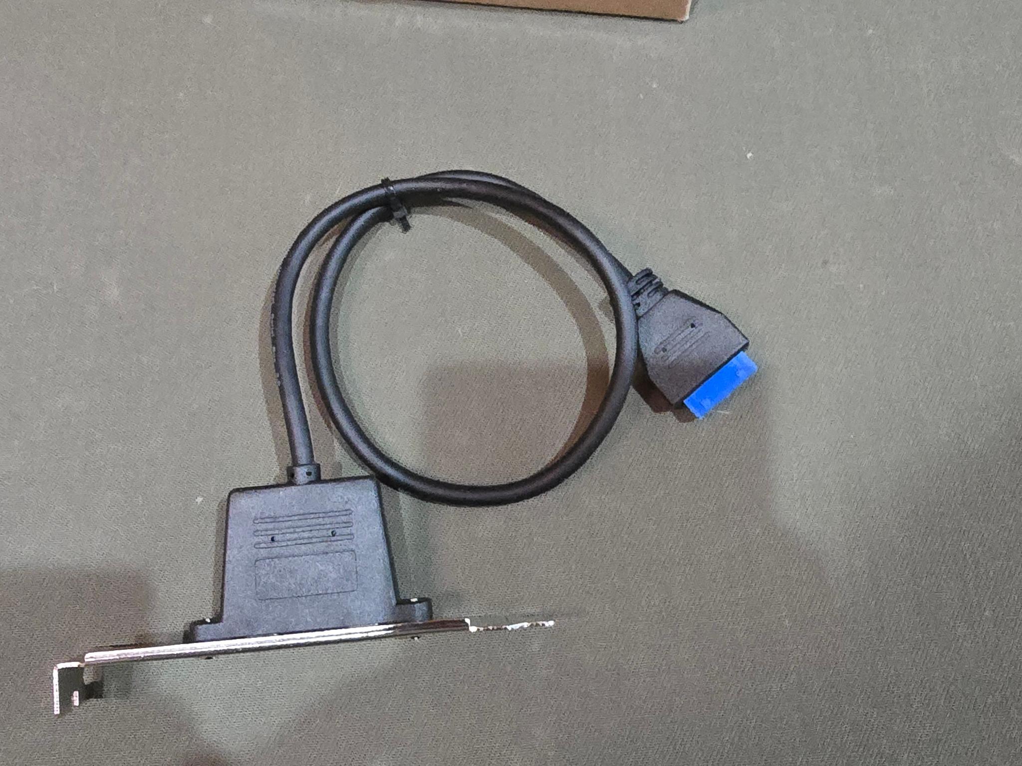 5Gbps 19/20Pin USB3.0 Motherboard to Dual Ports USB-C Type-C Female PCI-E Back Panel Cable 50cm
