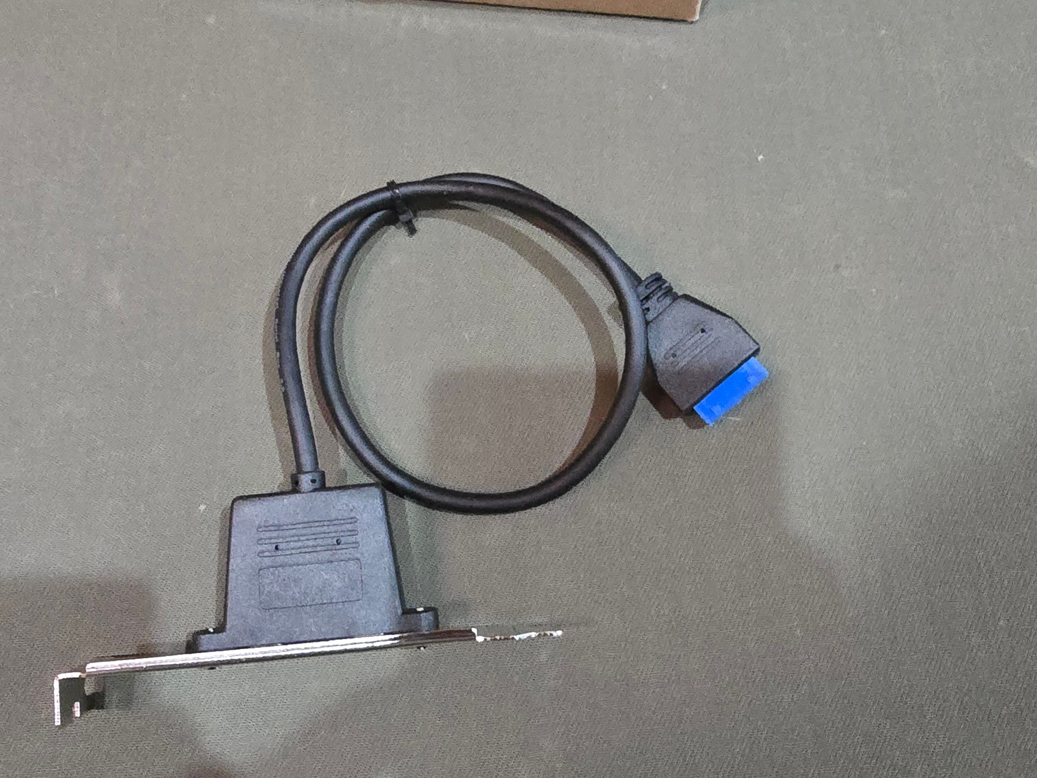 5Gbps 19/20Pin USB3.0 Motherboard to Dual Ports USB-C Type-C Female PCI-E Back Panel Cable 50cm