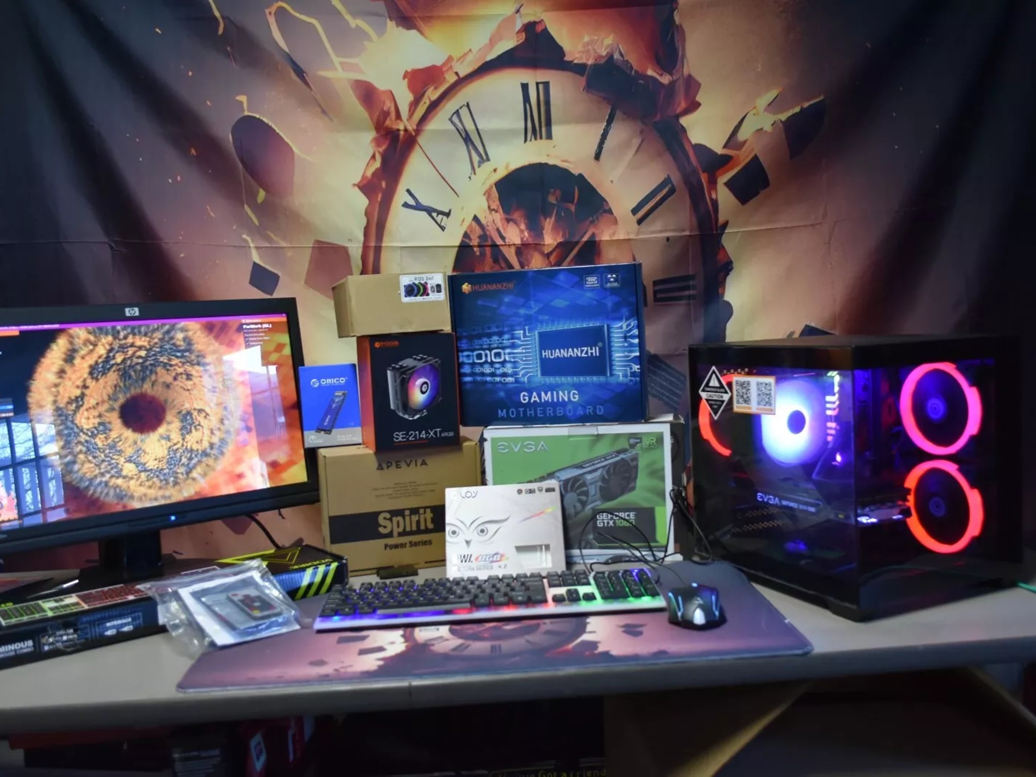 Gaming PC Intel I 5 9400 16 GB of RAM RGB GPU 1080 8 GB 1TB NVME+ 500GB HHD Custom built
