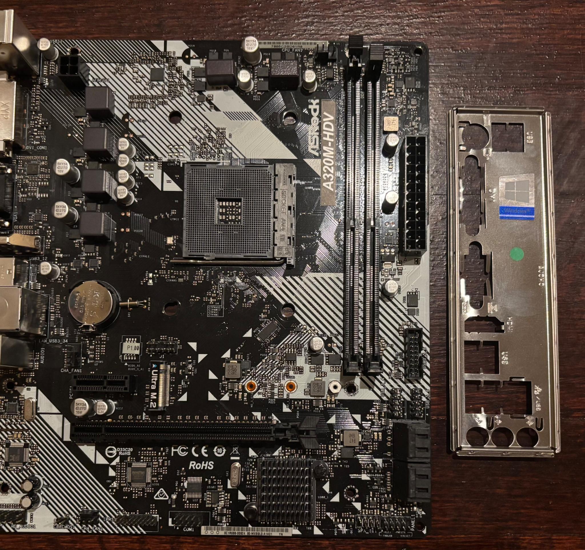 ASRock A320M-HDV AM4 Motherboard