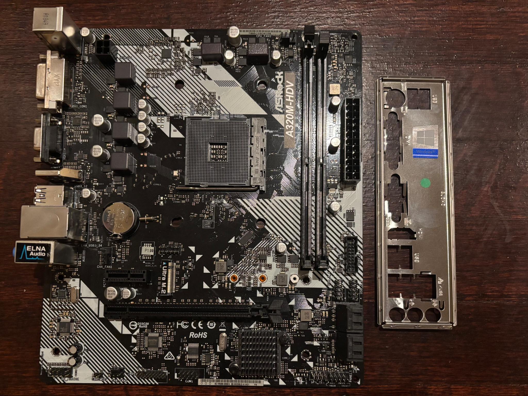 ASRock A320M-HDV AM4 Motherboard