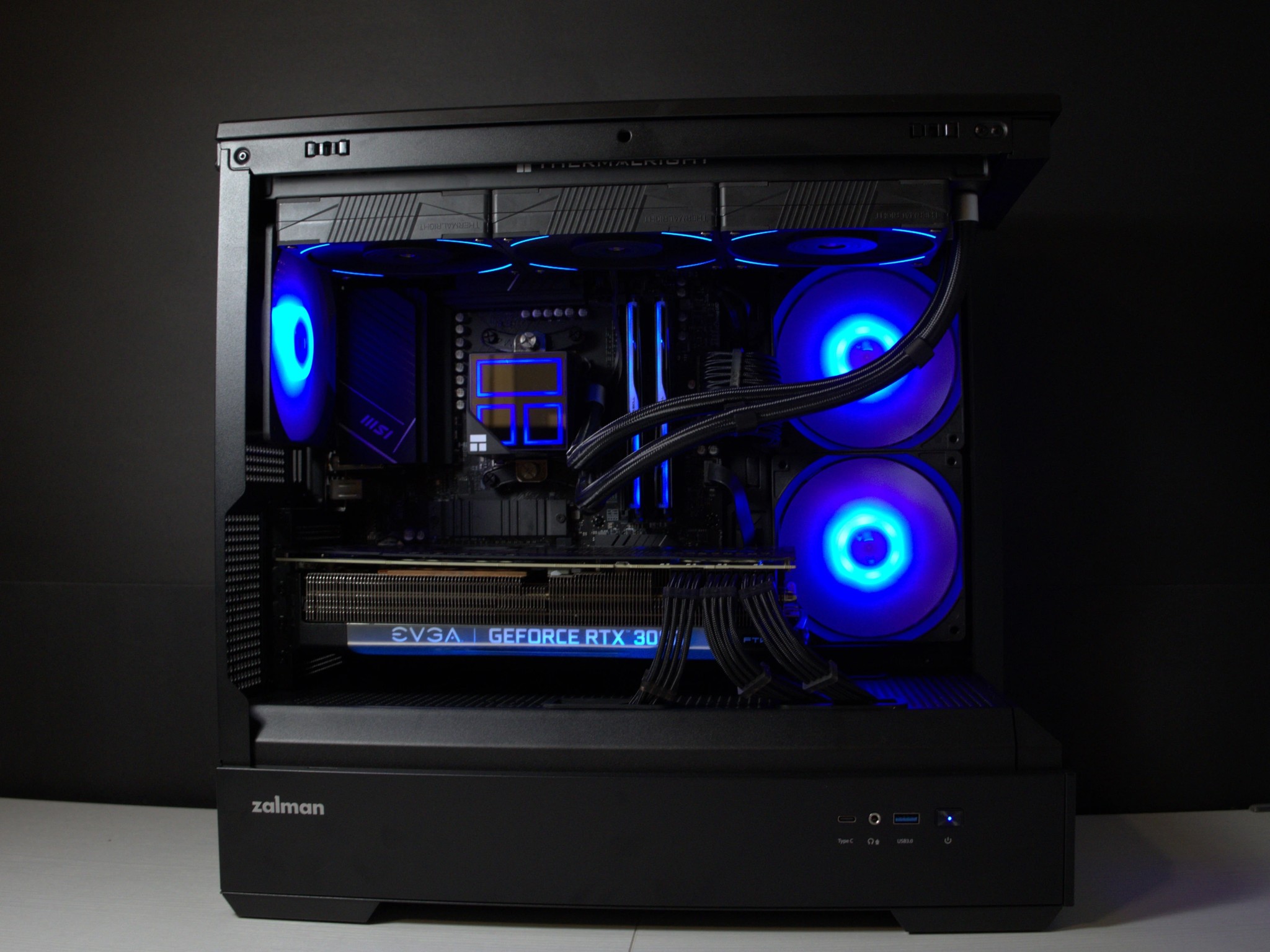 🔵BIG BLUE🔵 Gaming PC | AMD Ryzen 5 7600 | 32GB DDR5 | RTX 3080 | 1TB SSD | Win11 Home | Wi-Fi